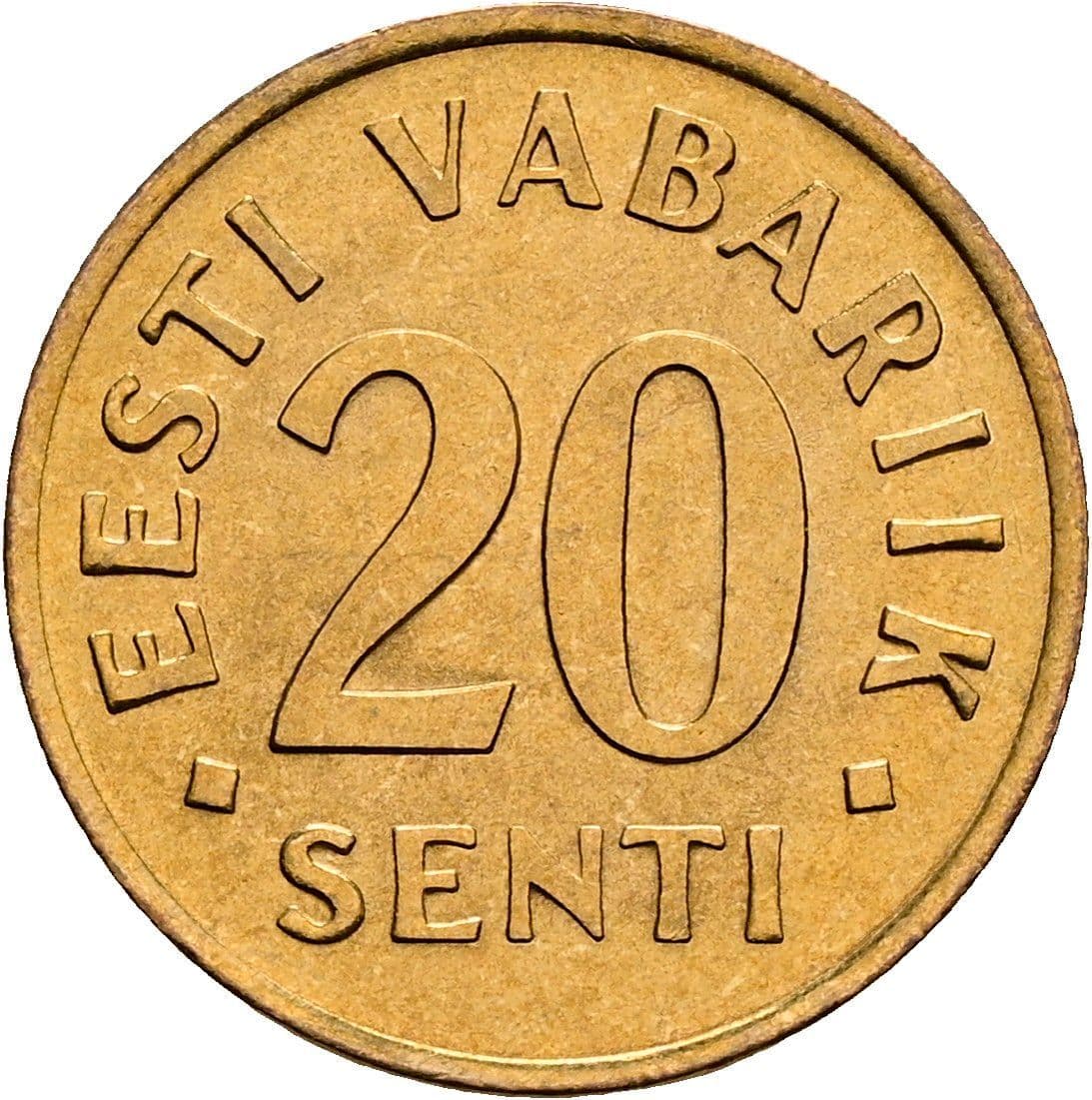 20 Senti 1992 – Vorderseite