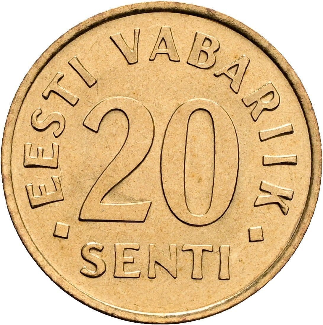20 Senti 1992 – Vorderseite
