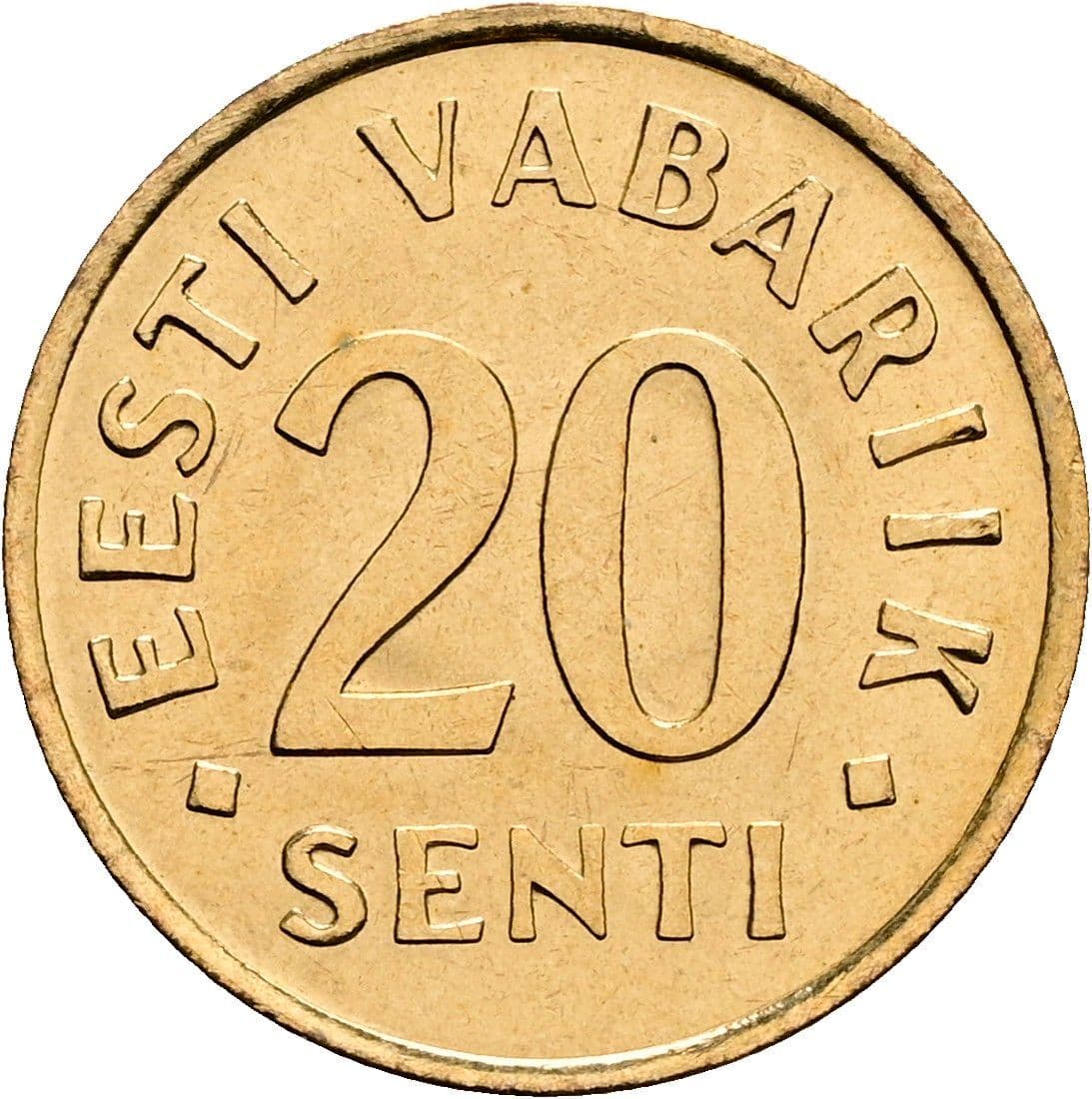 20 Senti 1992 – Vorderseite
