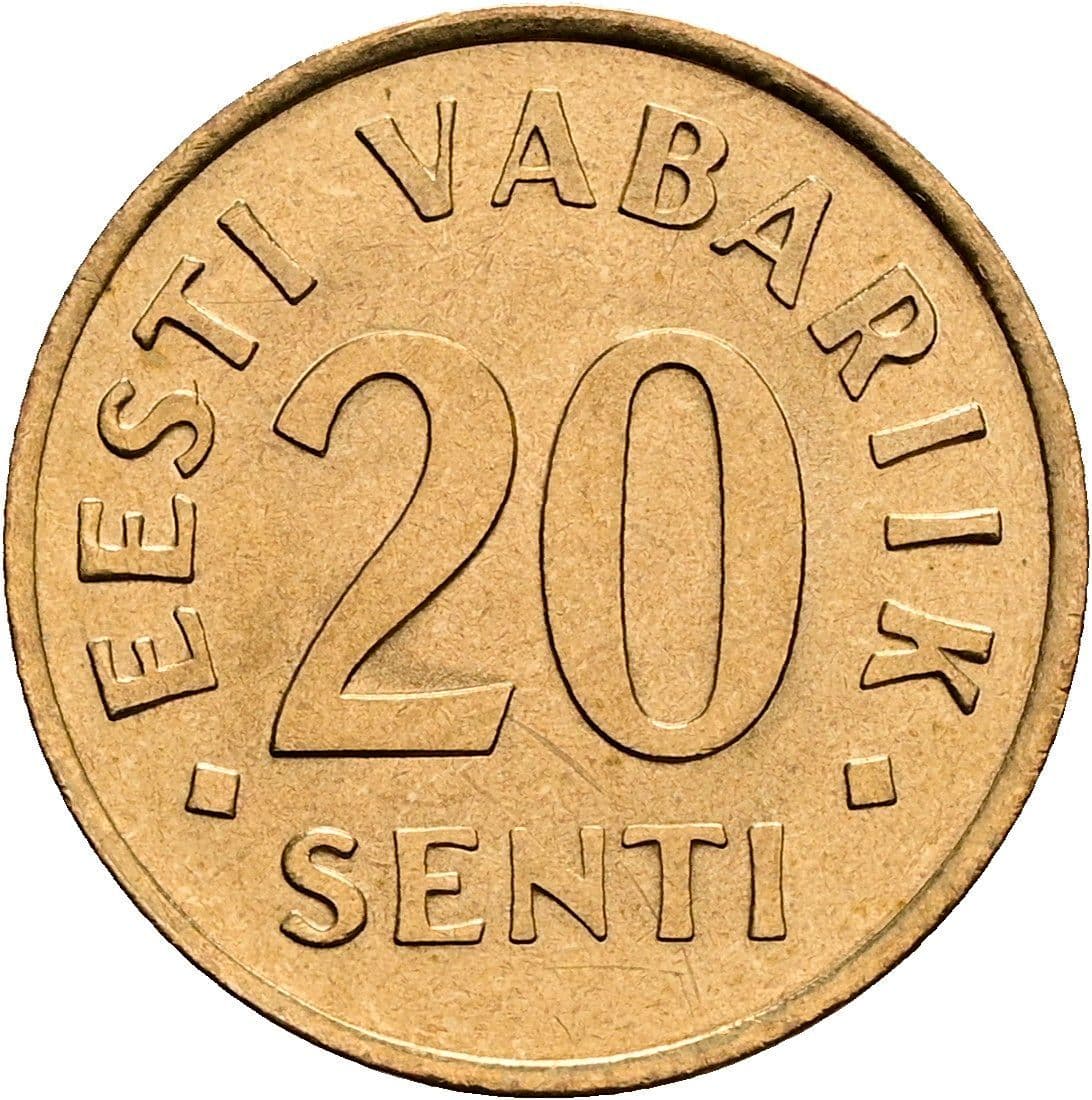 20 Senti 1992 – Vorderseite
