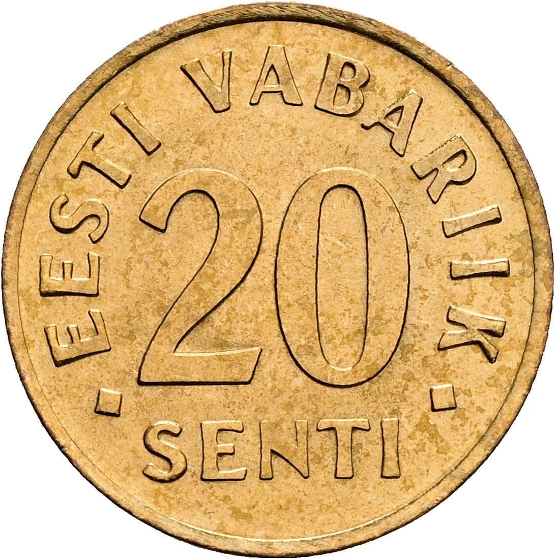 20 Senti 1992 – Vorderseite