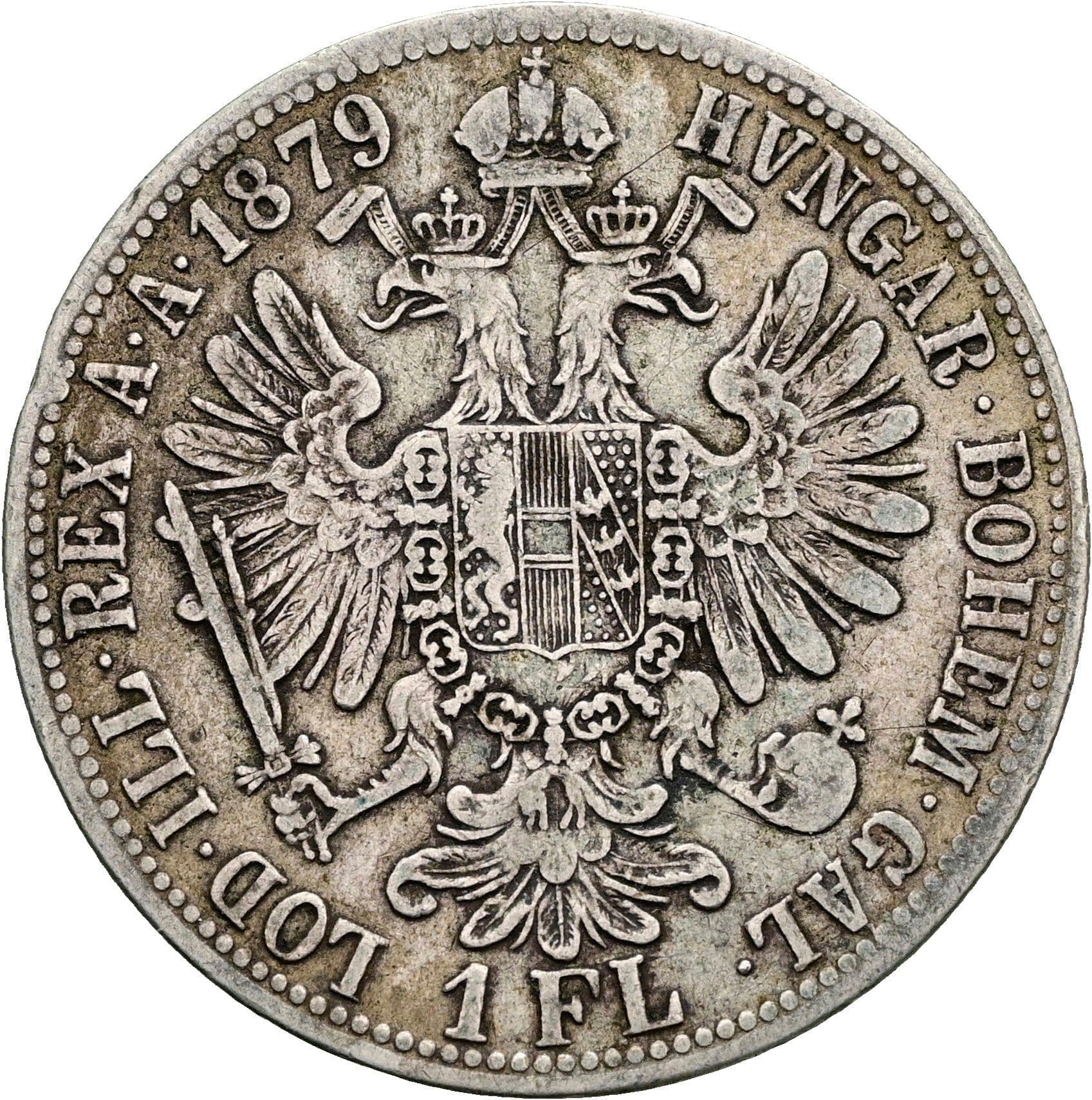 1 Gulden Franz Joseph I. 1848-1916 1879 – Rückseite
