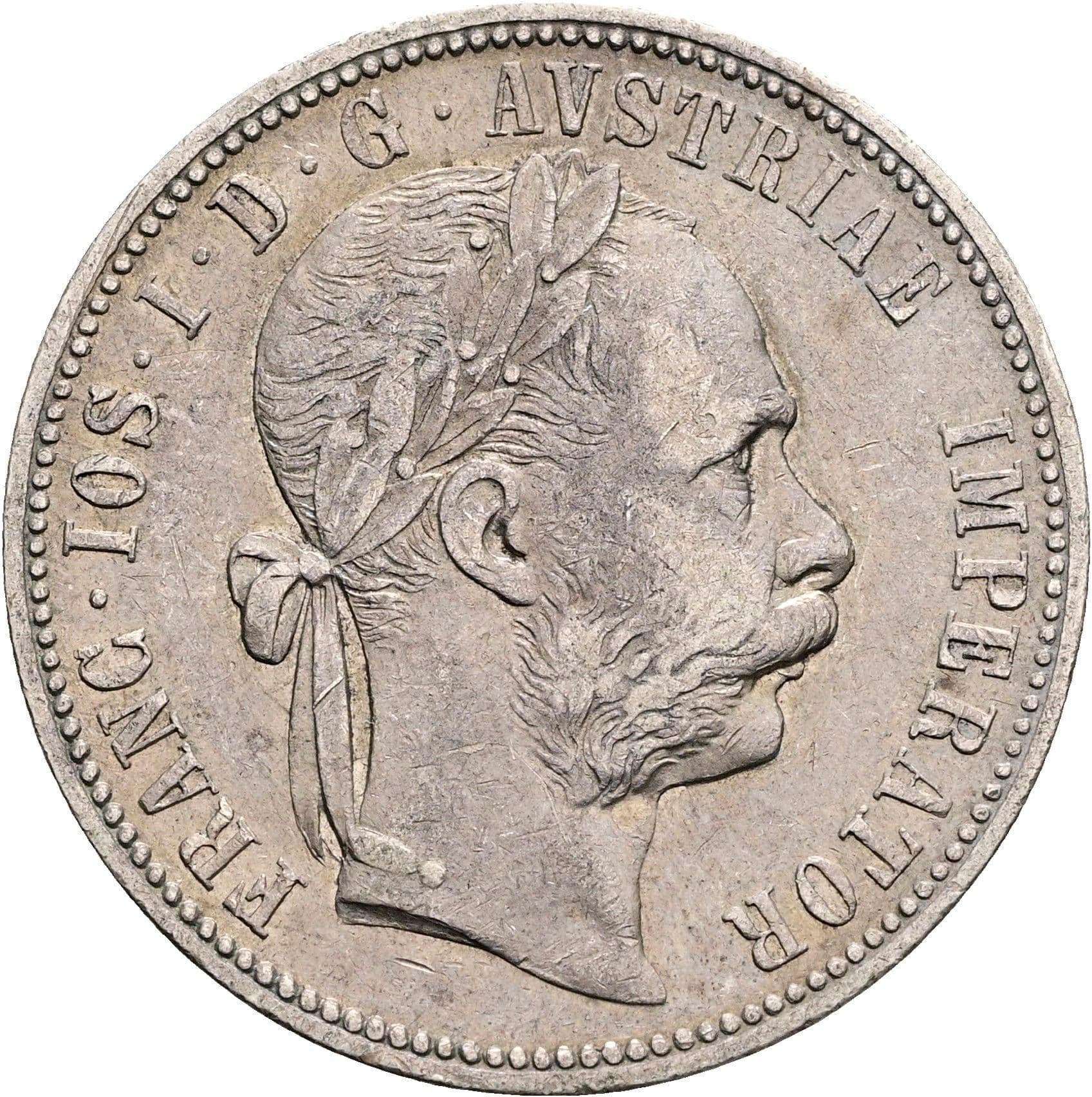 1 Gulden Franz Joseph I. 1848-1916 1878 – Vorderseite