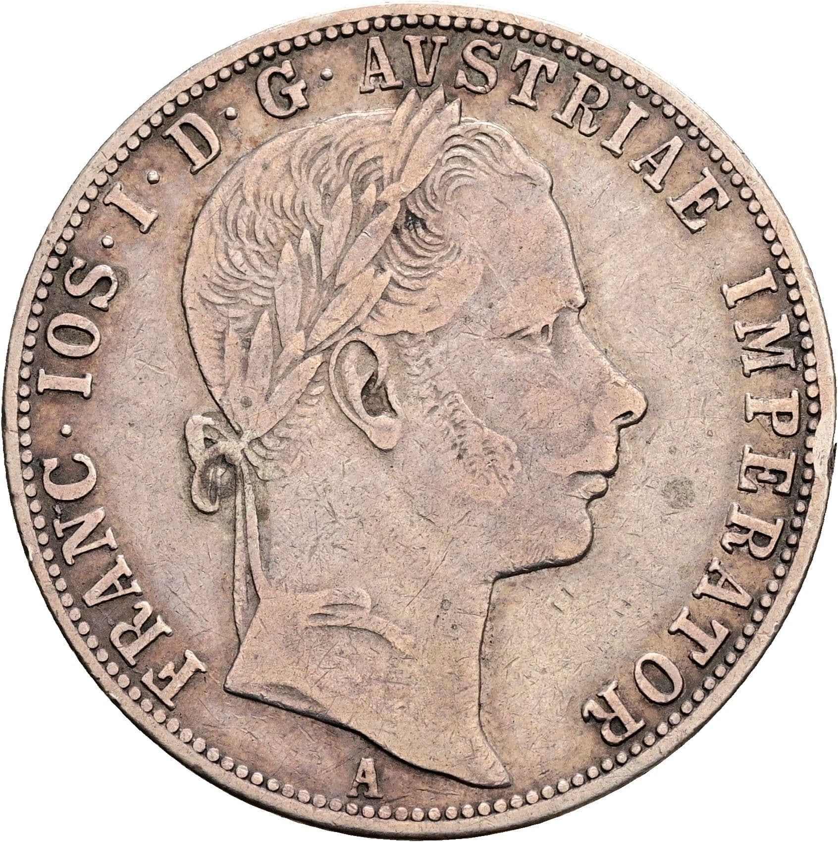 1 Gulden Franz Joseph I. 1848-1916 1860 A – Vorderseite