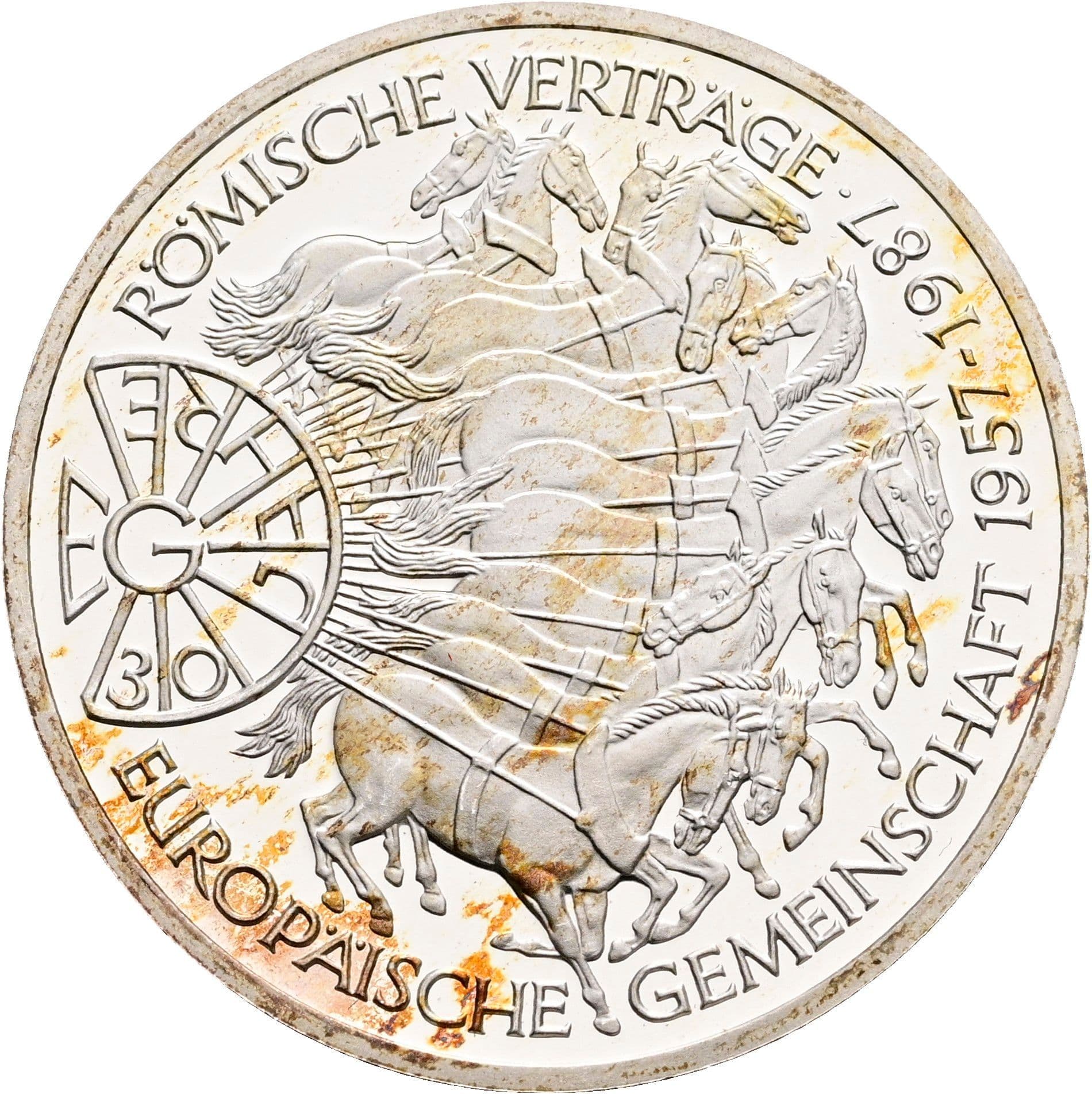 10 Deutsche Mark 1987 G – Vorderseite