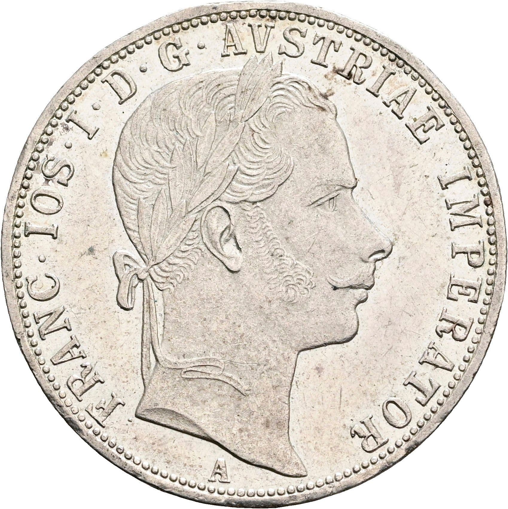 1 Gulden Franz Joseph I. 1848-1916 1860 A – Vorderseite