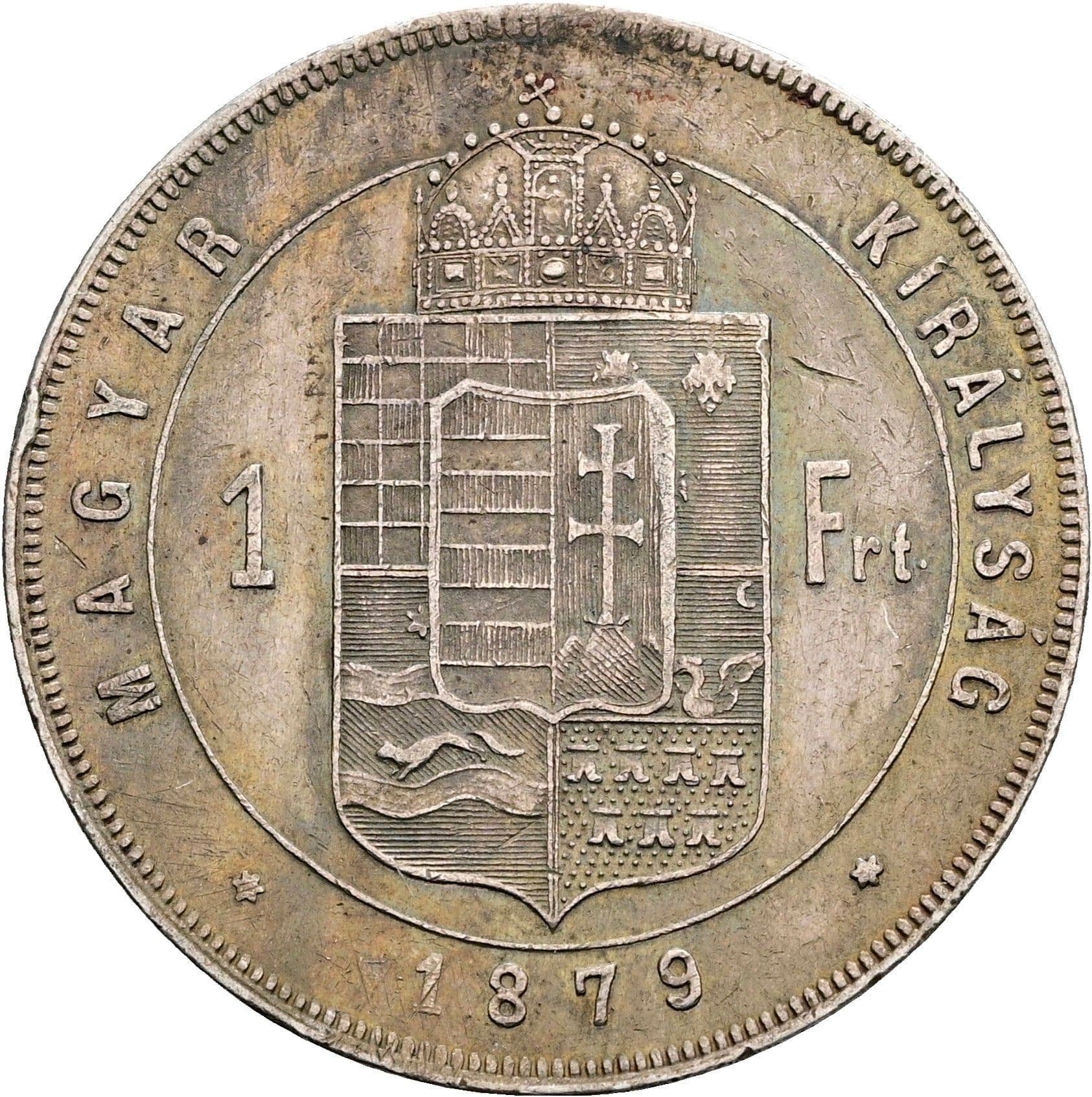1 Forint Franz Joseph I. 1848-1916 1879 KB – Rückseite