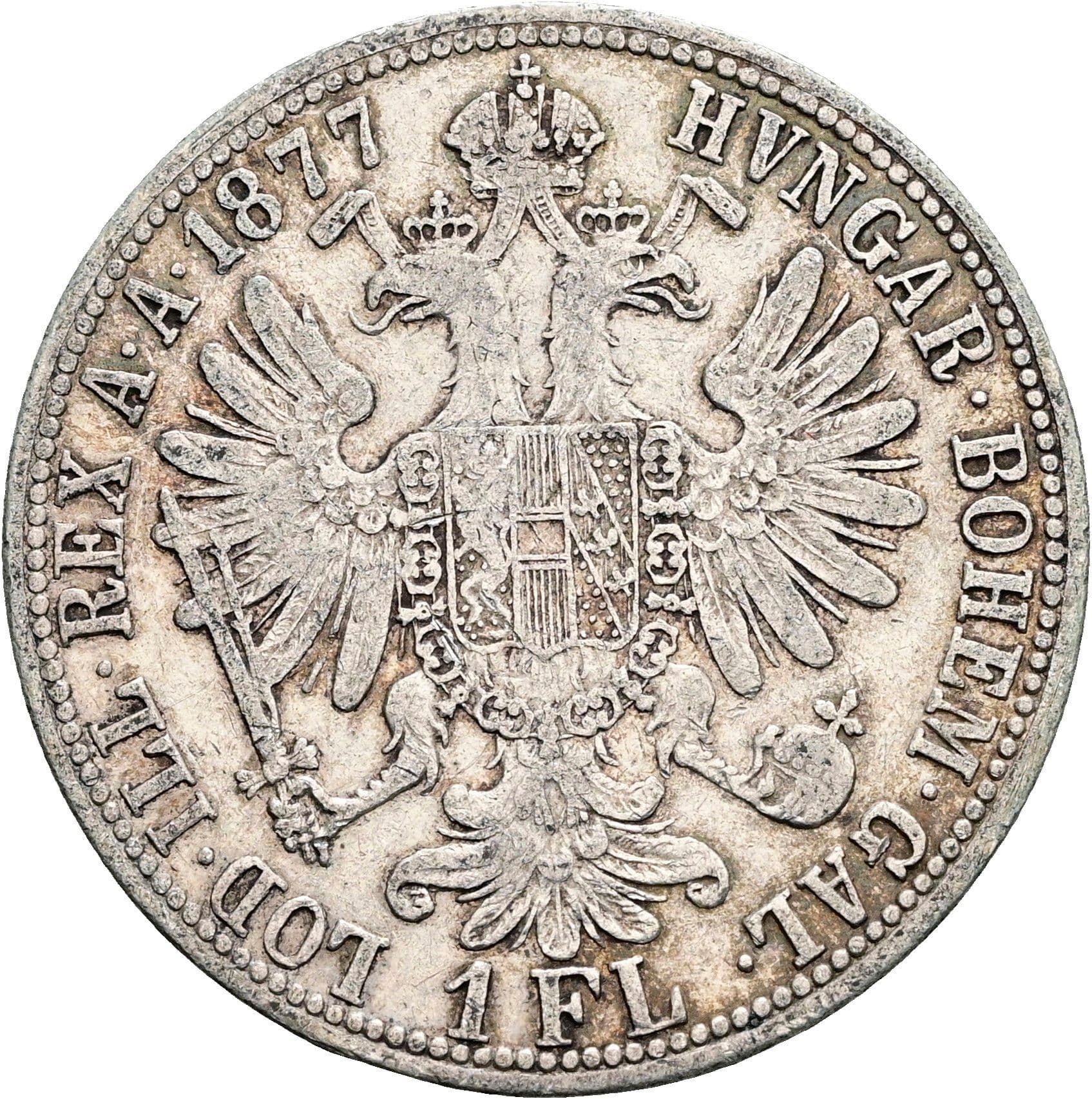 1 Gulden Franz Joseph I. 1848-1916 1877 – Rückseite
