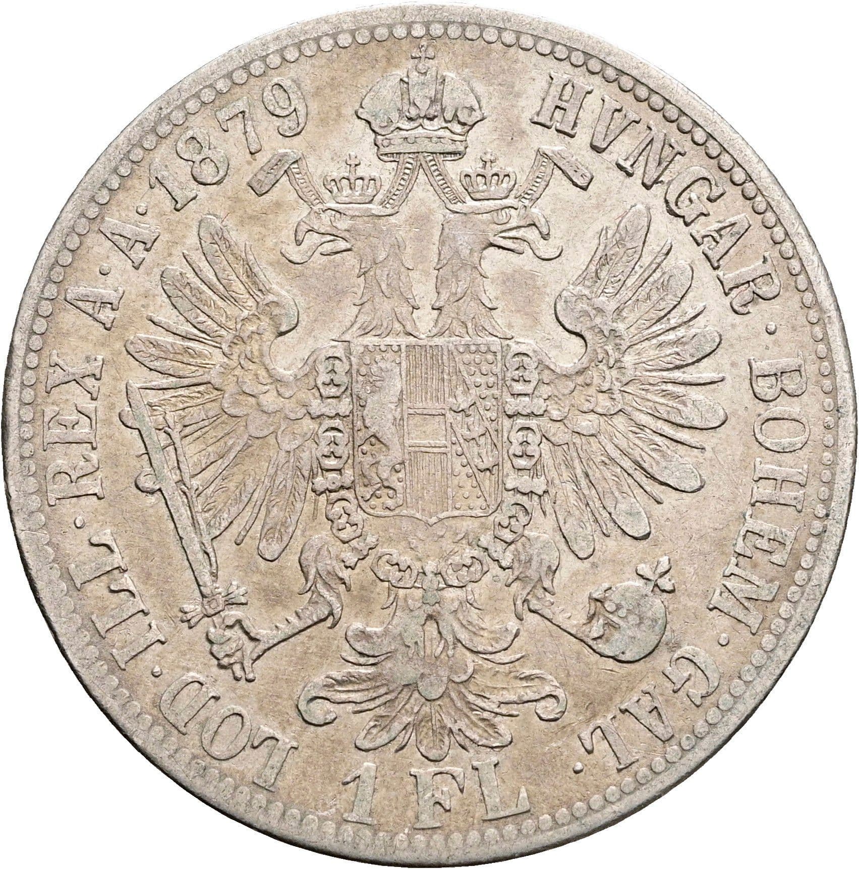 1 Gulden Franz Joseph I. 1848-1916 1879 – Rückseite