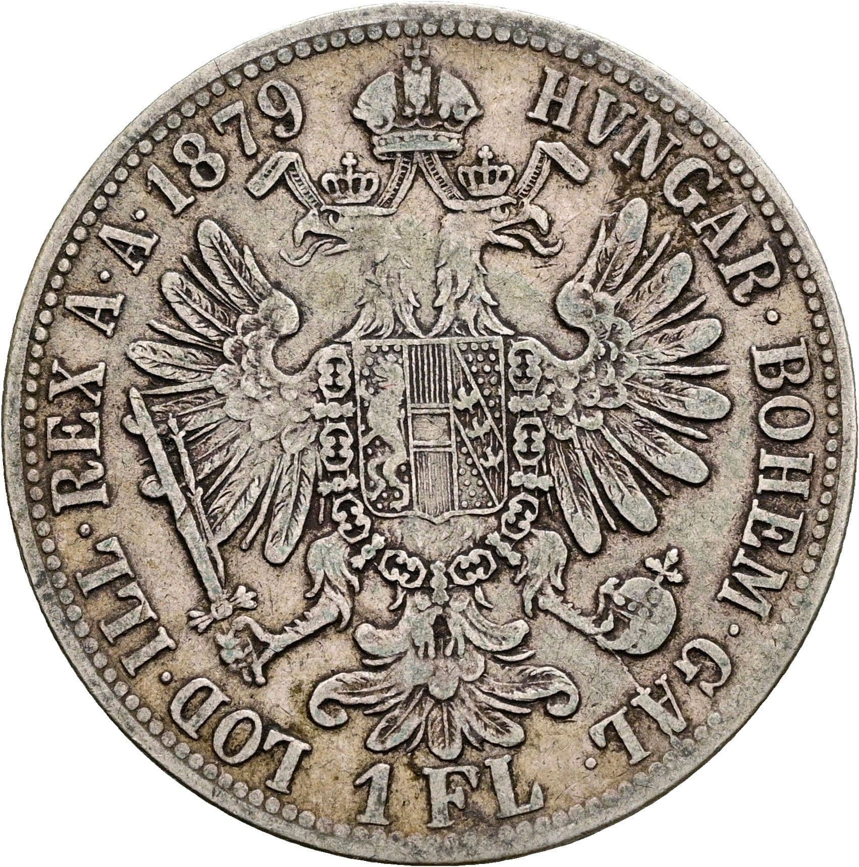 1 Gulden Franz Joseph I. 1848-1916 1879 – Rückseite