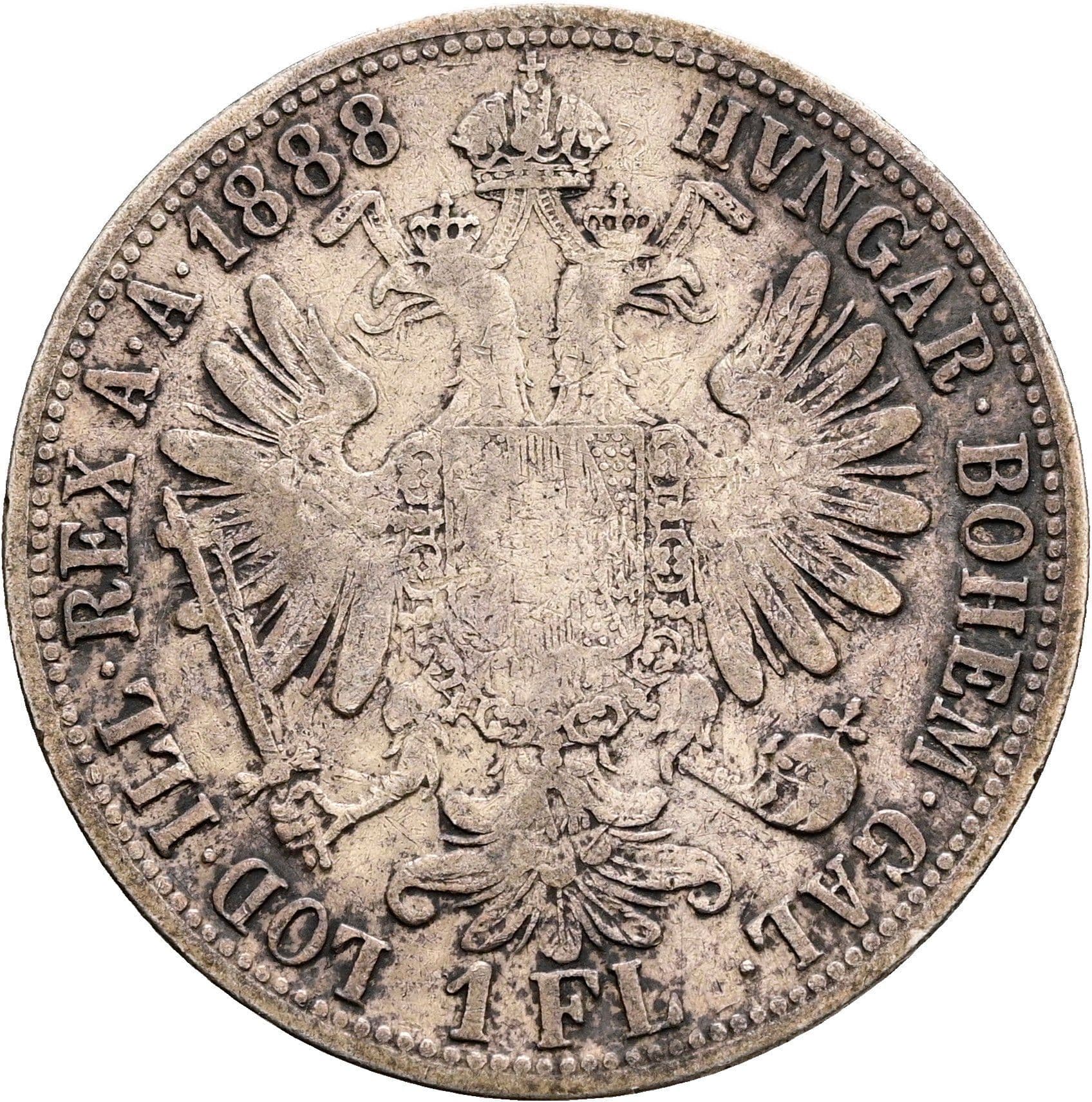 1 Gulden Franz Joseph I. 1848-1916 1888 – Rückseite