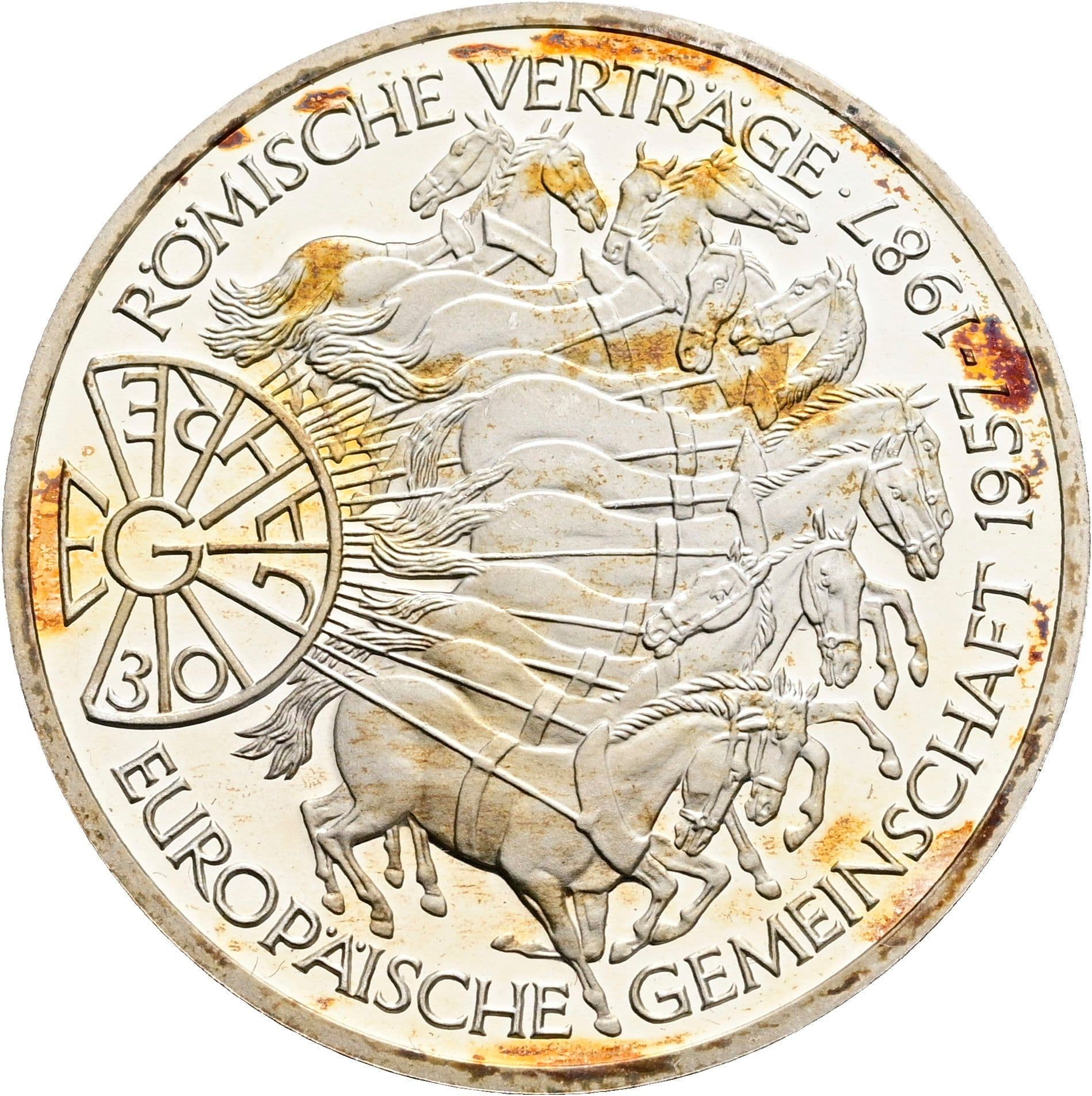 10 Deutsche Mark 1987 G – Vorderseite