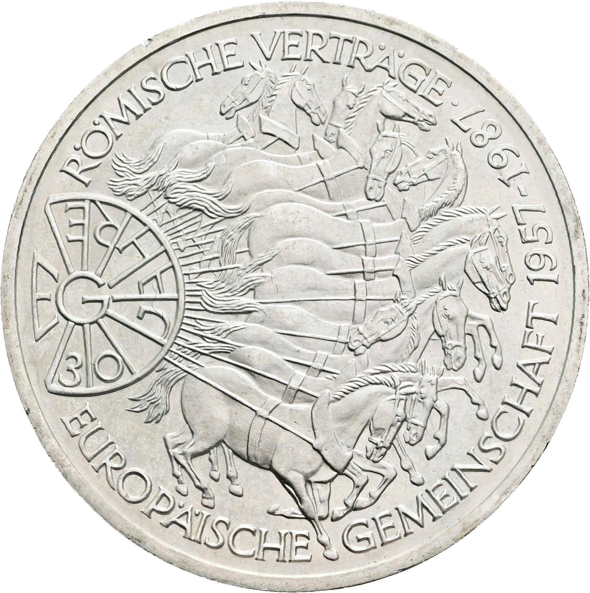 10 Deutsche Mark 1987 G – Vorderseite