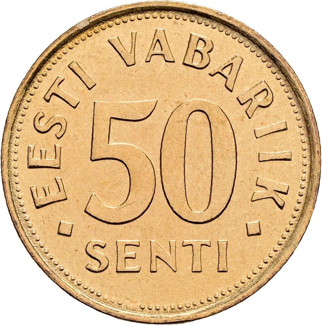 50 Senti 1992 – Vorderseite