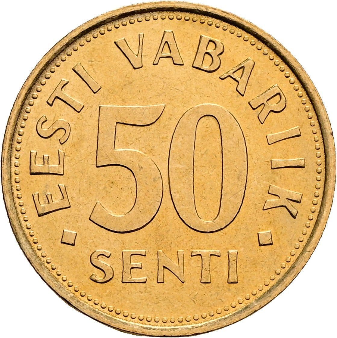 50 Senti 1992 – Vorderseite