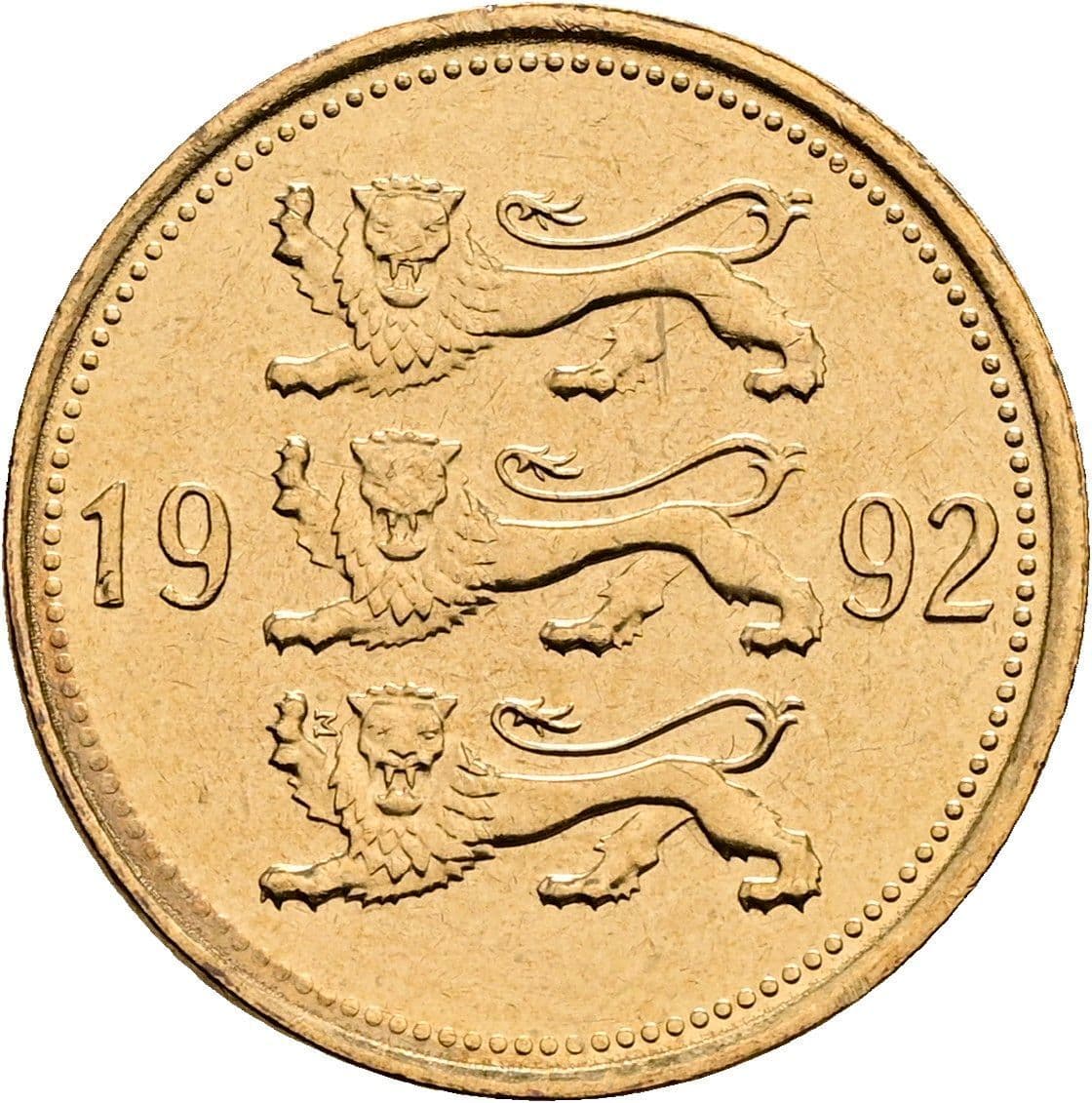 50 Senti 1992 – Rückseite