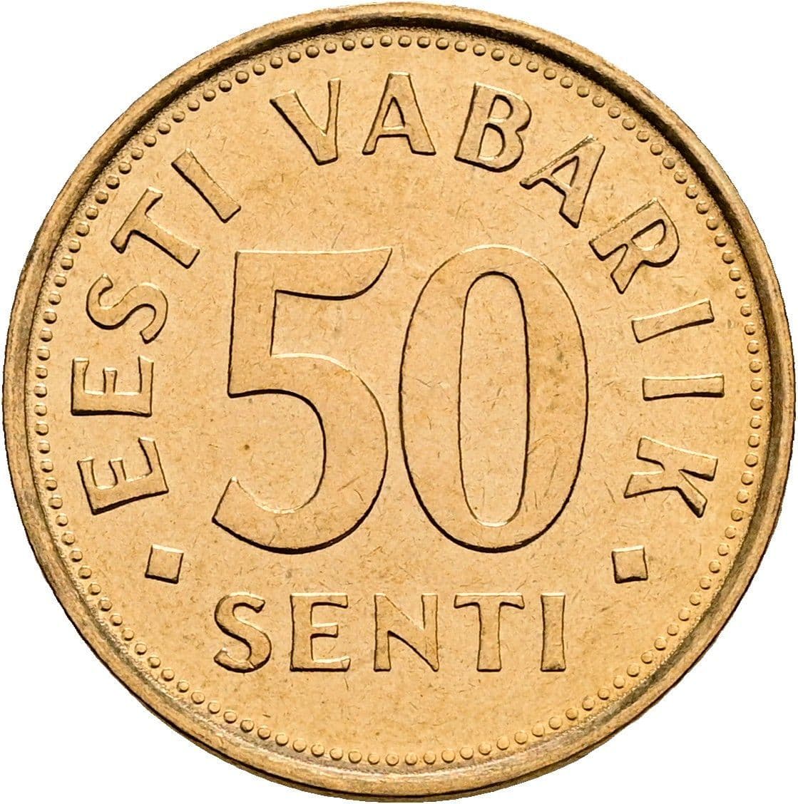 50 Senti 1992 – Vorderseite