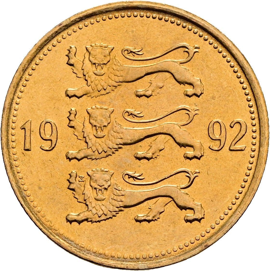 50 Senti 1992 – Rückseite