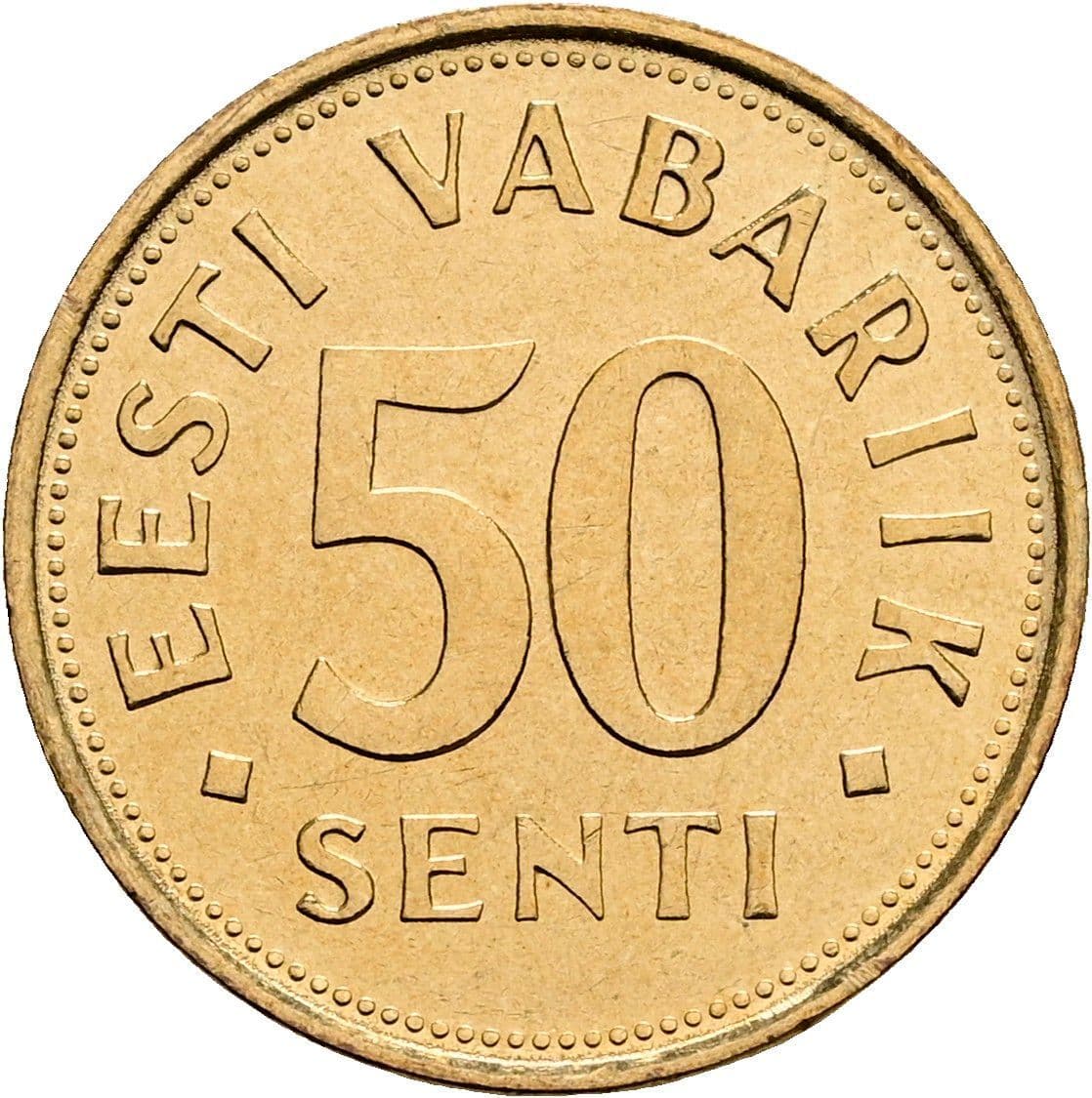 50 Senti 1992 – Vorderseite