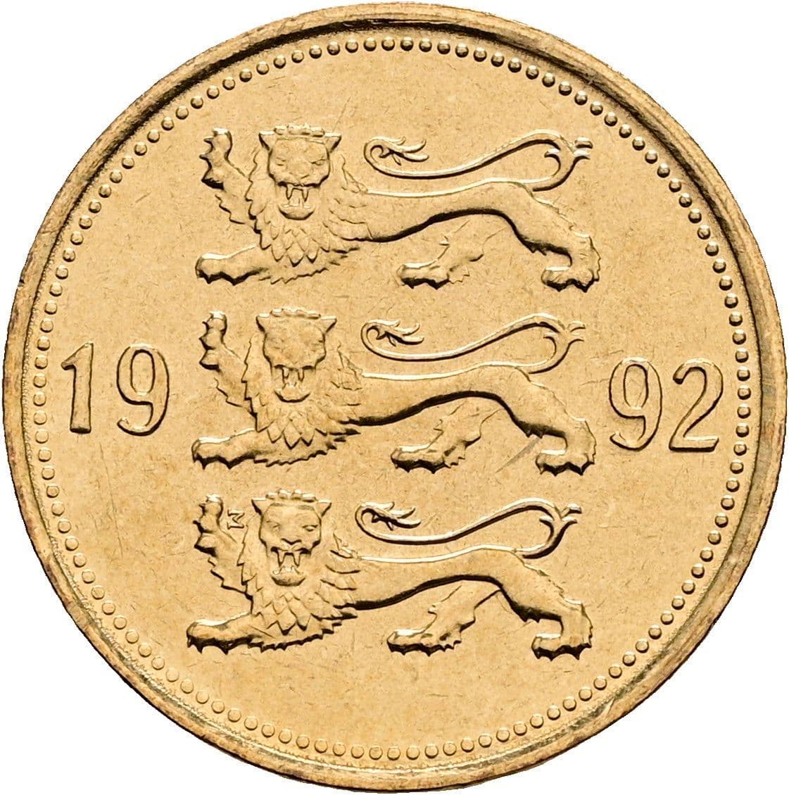 50 Senti 1992 – Rückseite