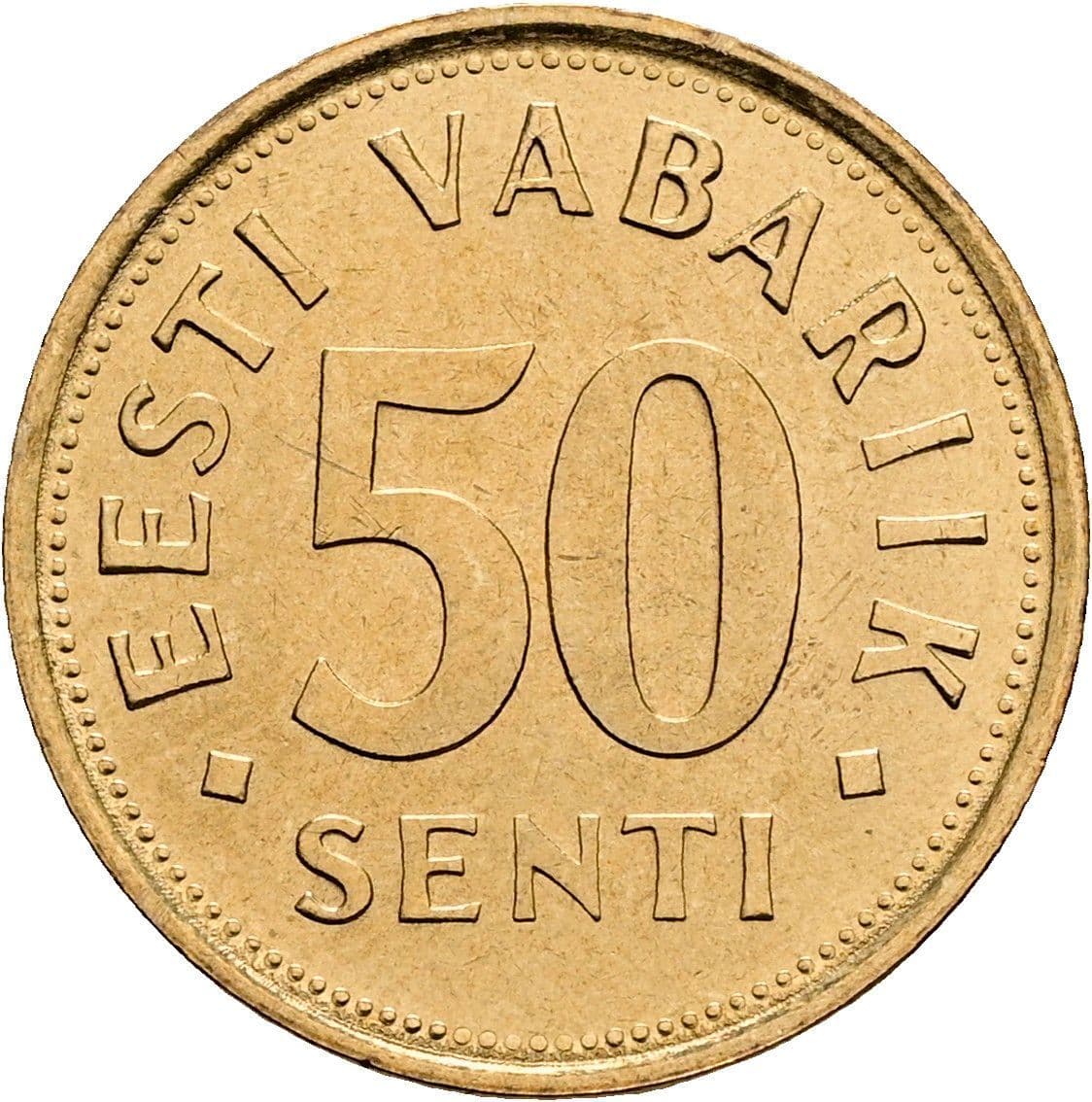 50 Senti 1992 – Vorderseite