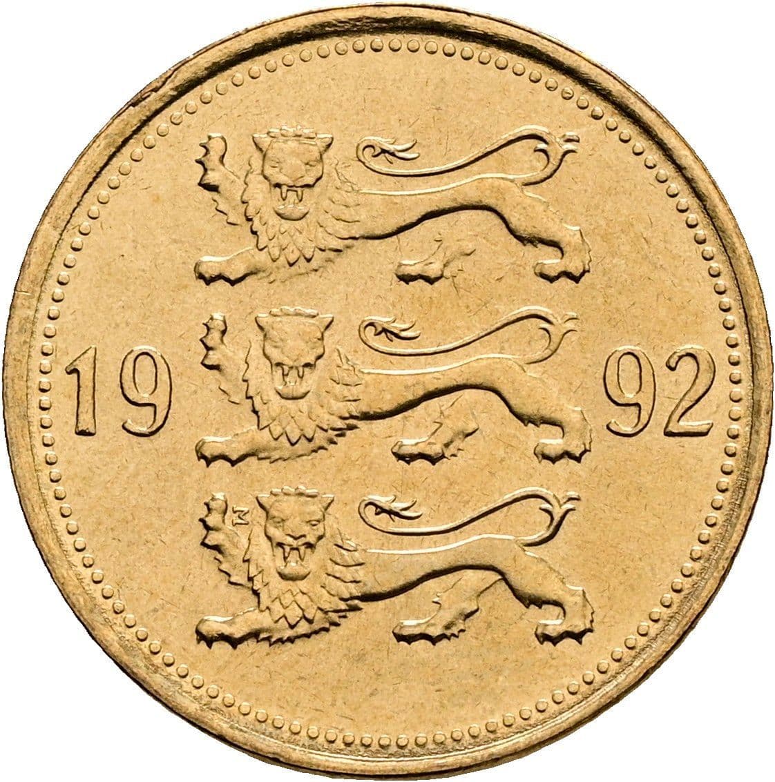 50 Senti 1992 – Rückseite