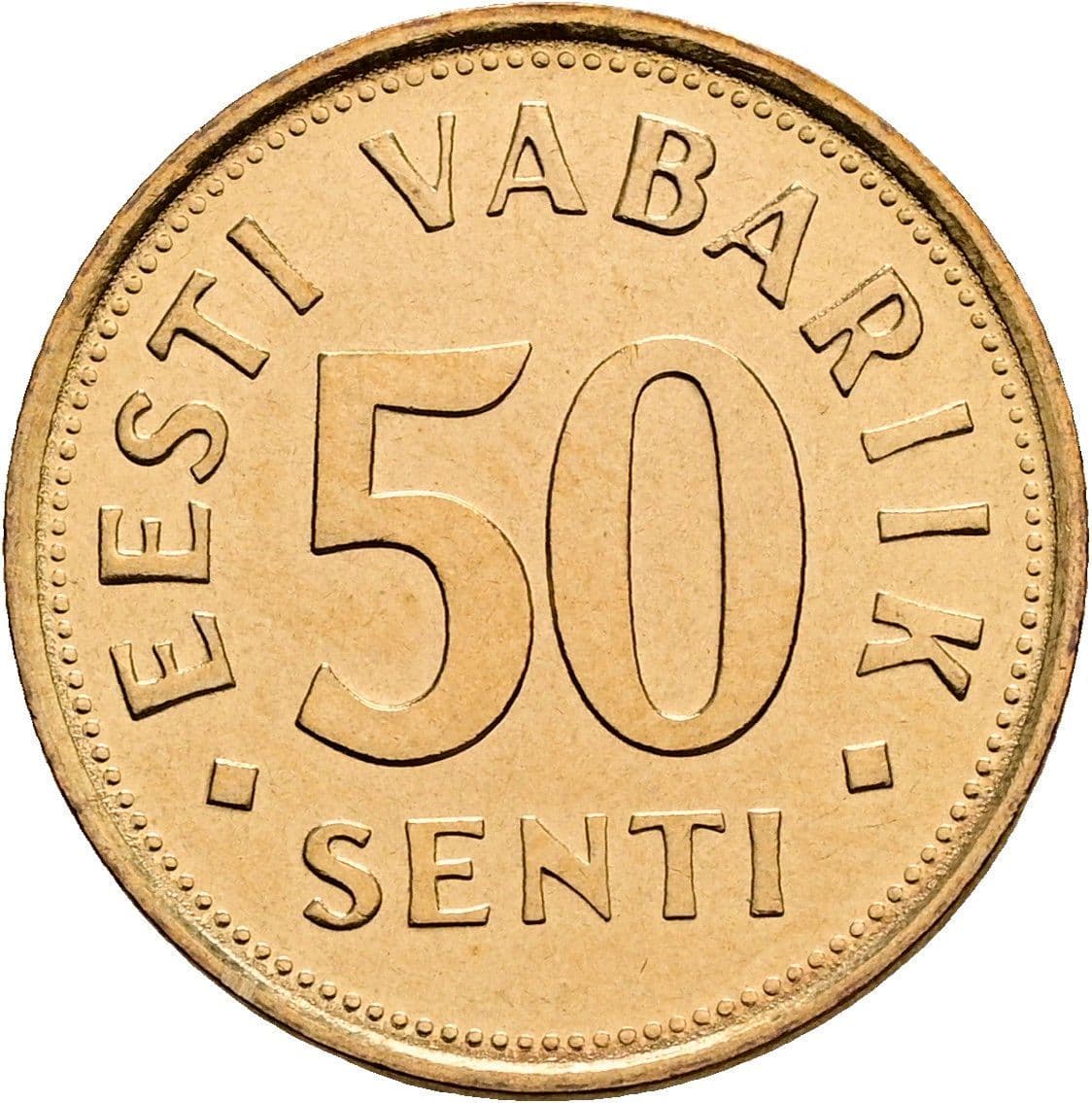 50 Senti 1992 – Vorderseite