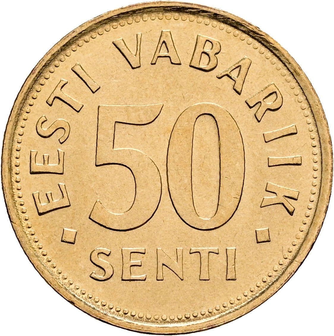 50 Senti 1992 – Vorderseite