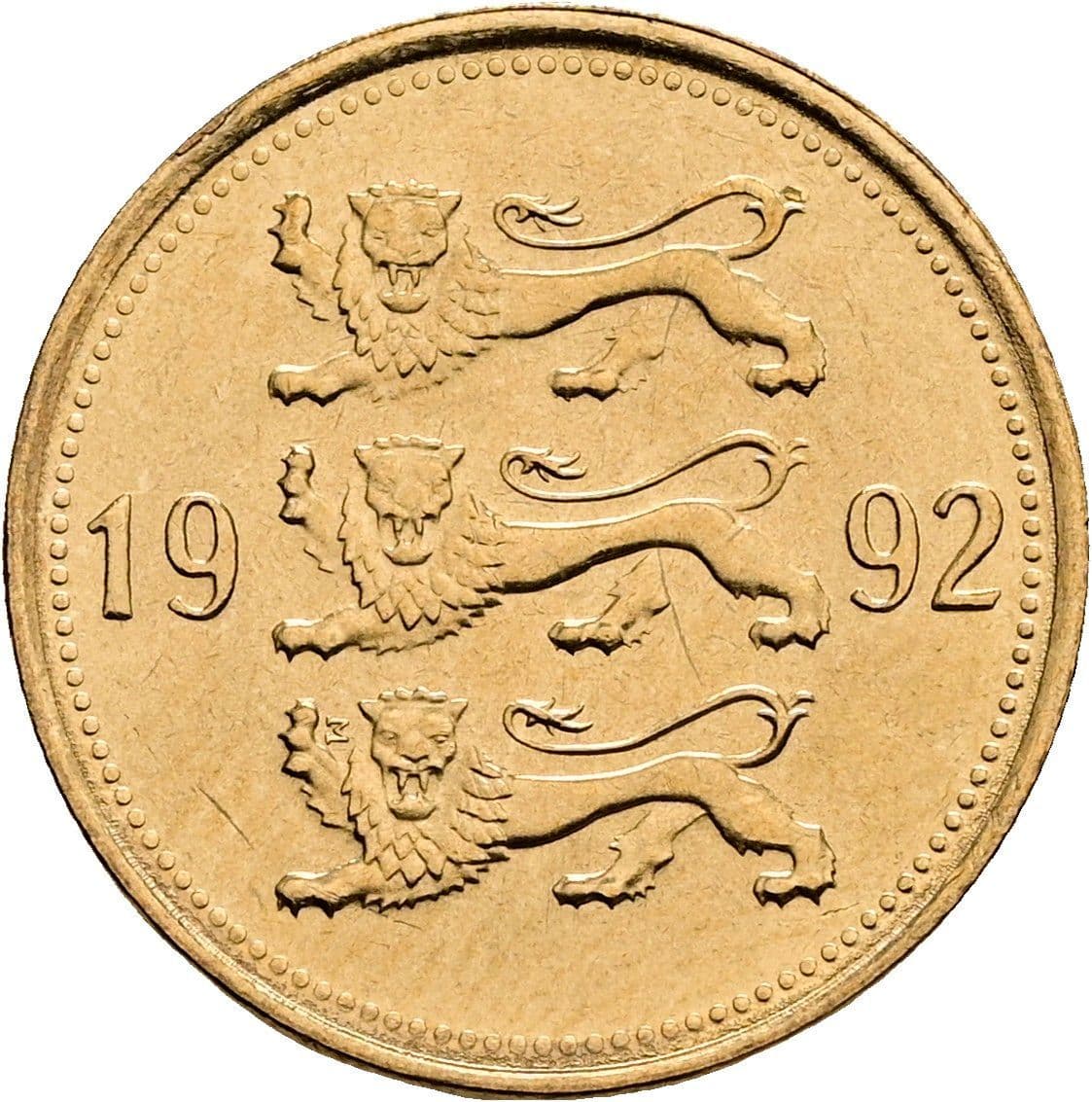 50 Senti 1992 – Rückseite