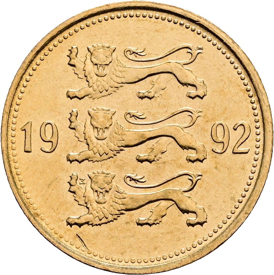 50 Senti 1992 – Rückseite