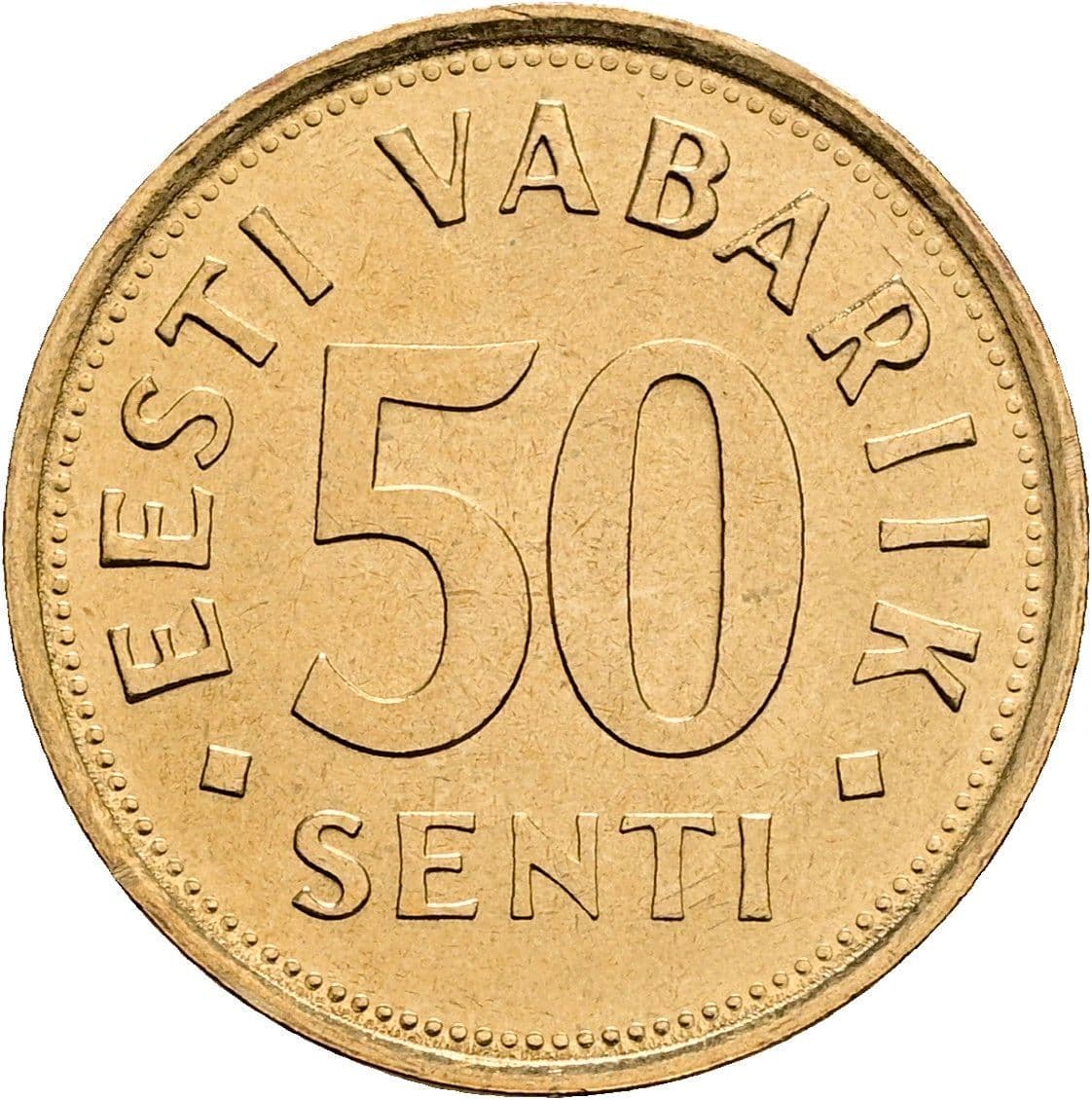 50 Senti 1992 – Vorderseite
