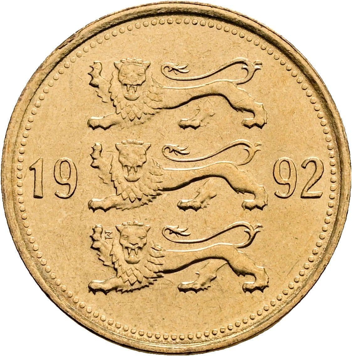 50 Senti 1992 – Rückseite