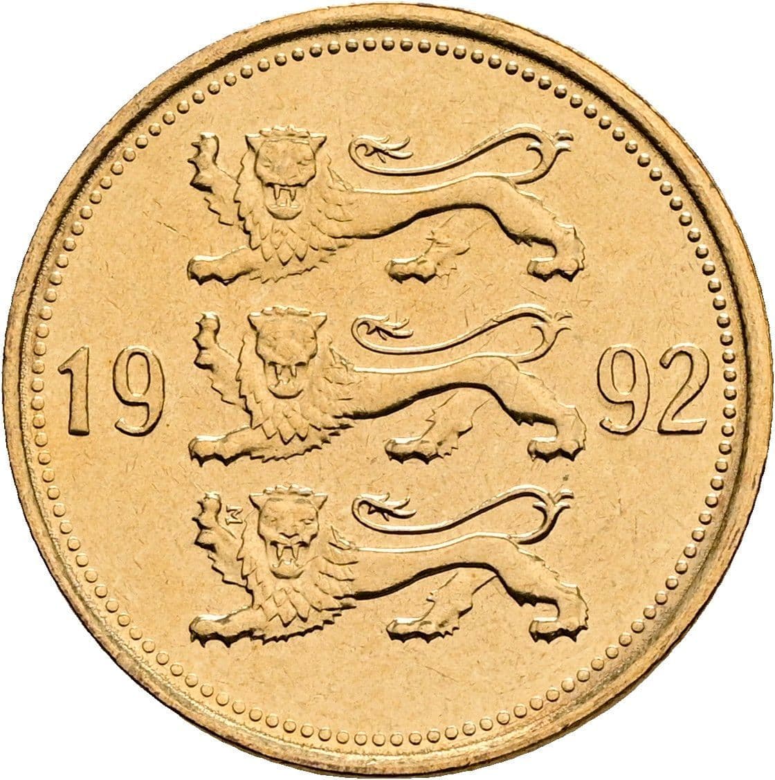 50 Senti 1992 – Rückseite
