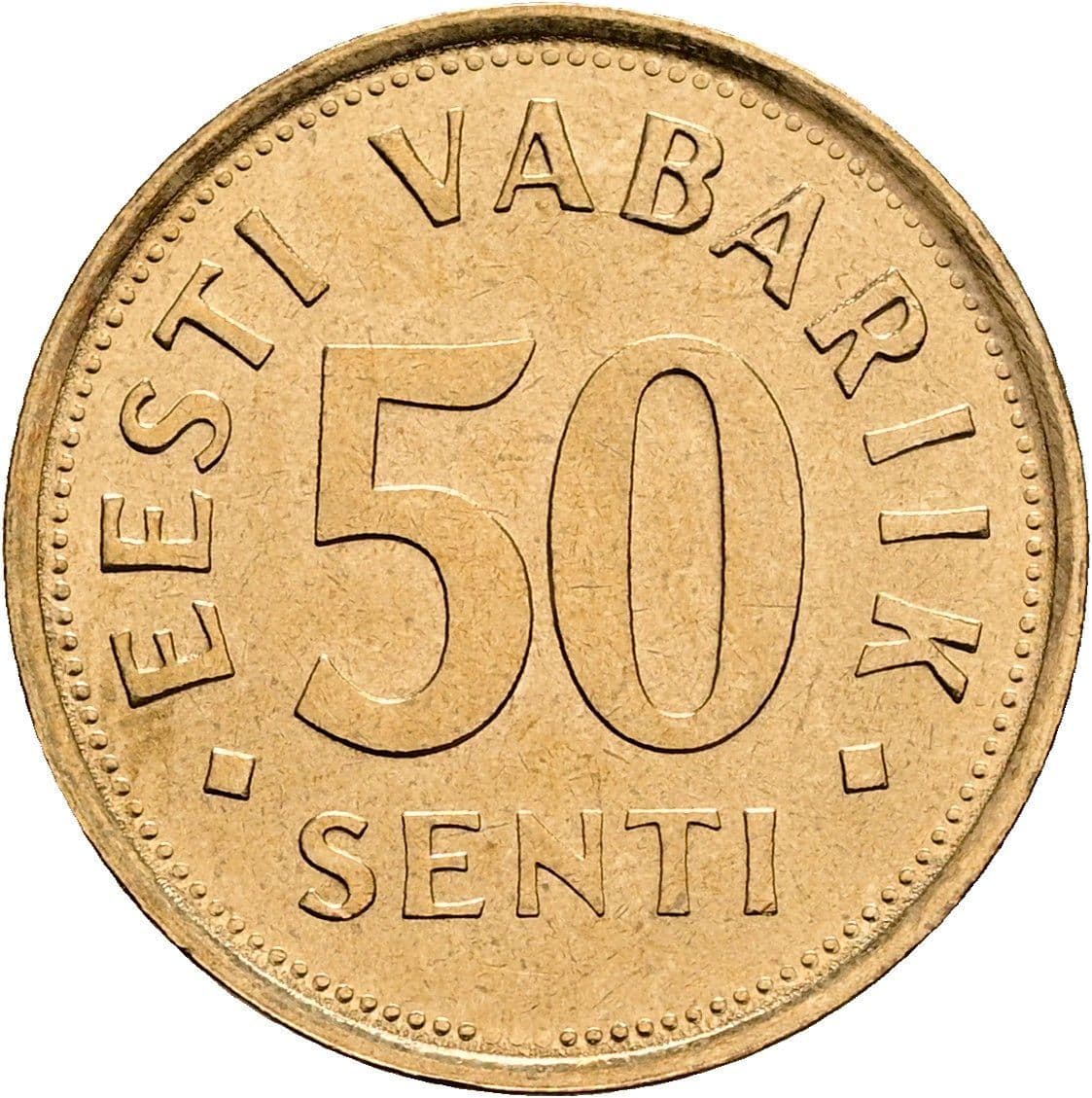 50 Senti 1992 – Vorderseite