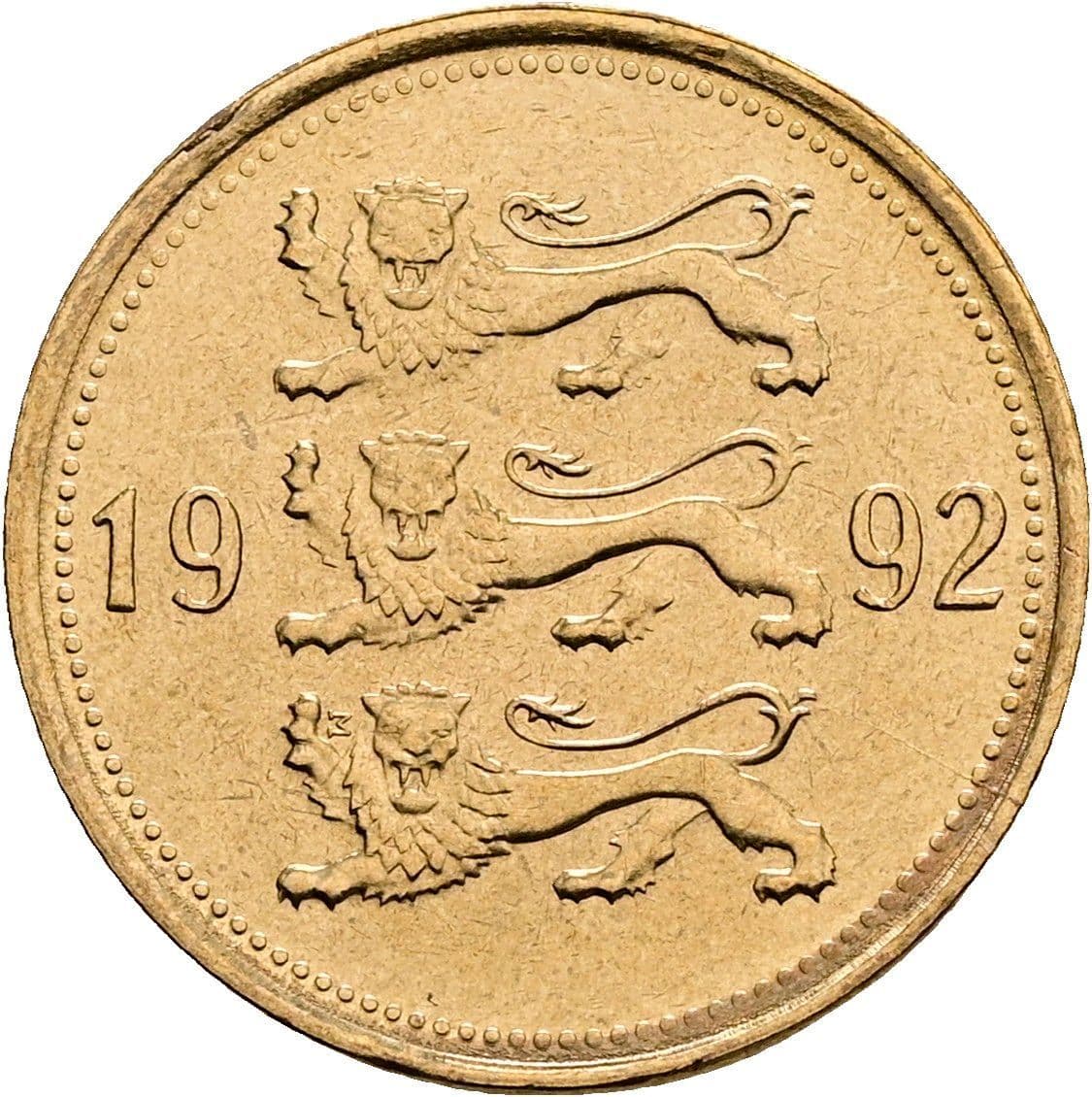 50 Senti 1992 – Rückseite