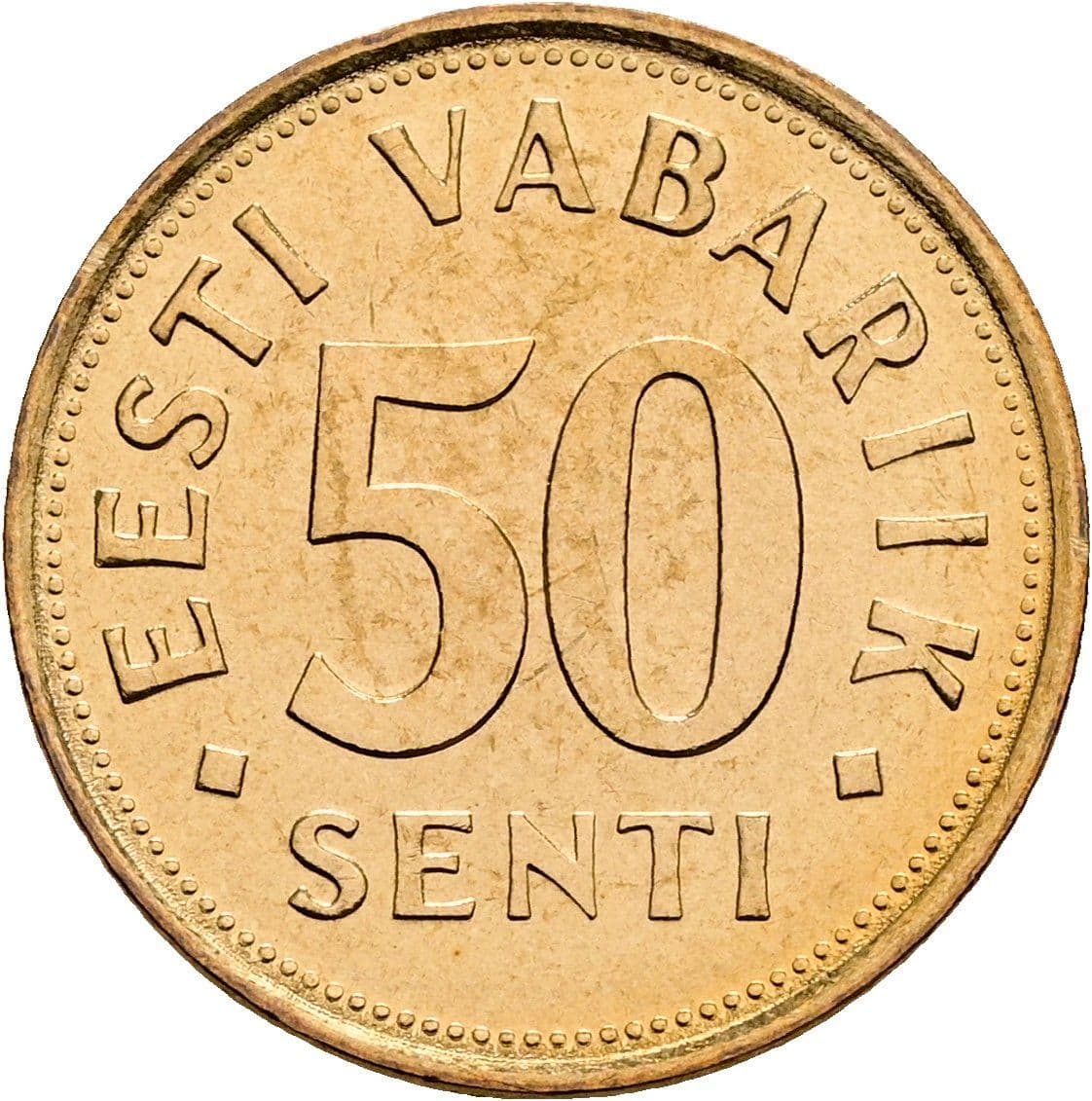 50 Senti 1992 – Vorderseite