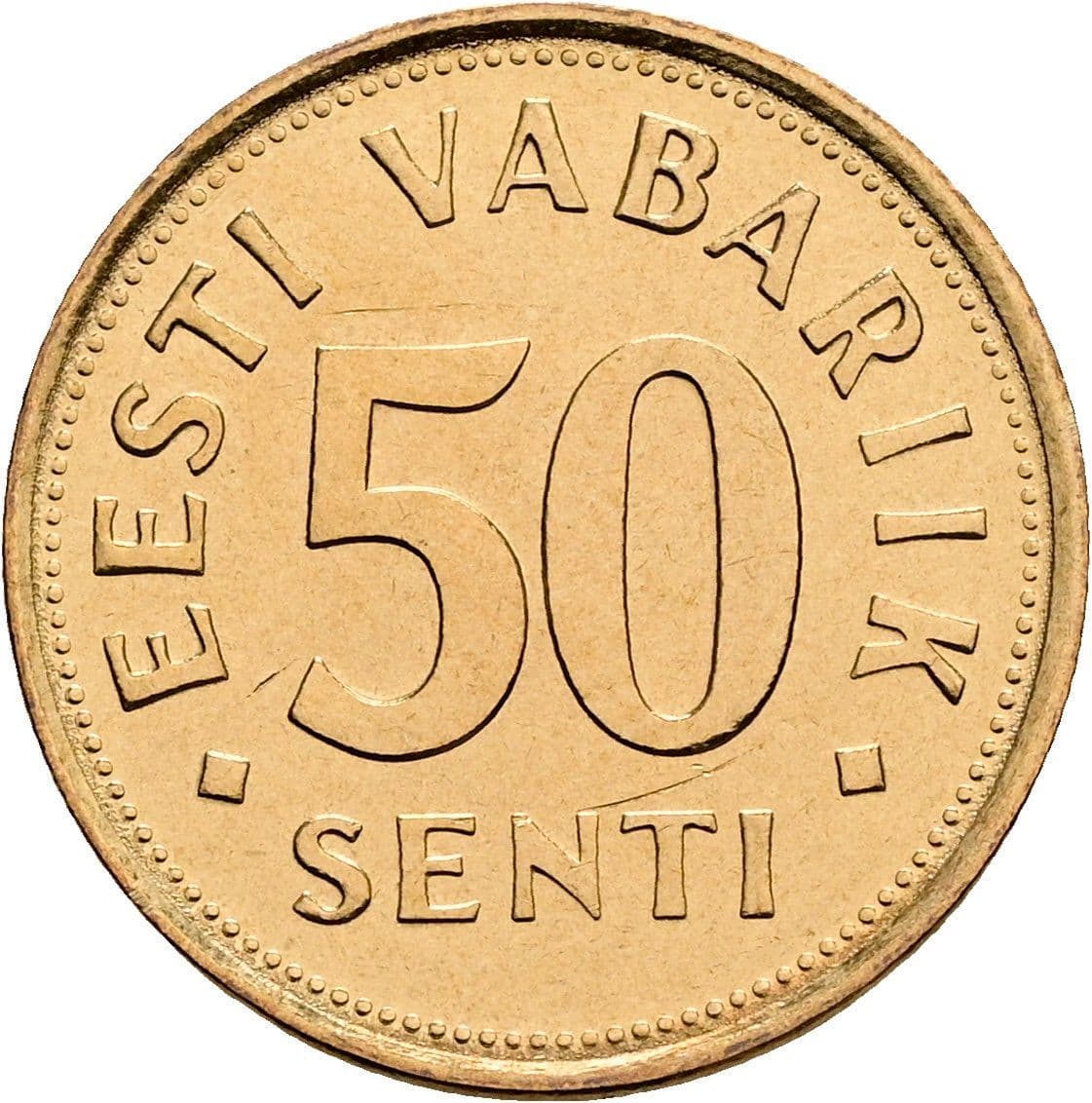 50 Senti 1992 – Vorderseite