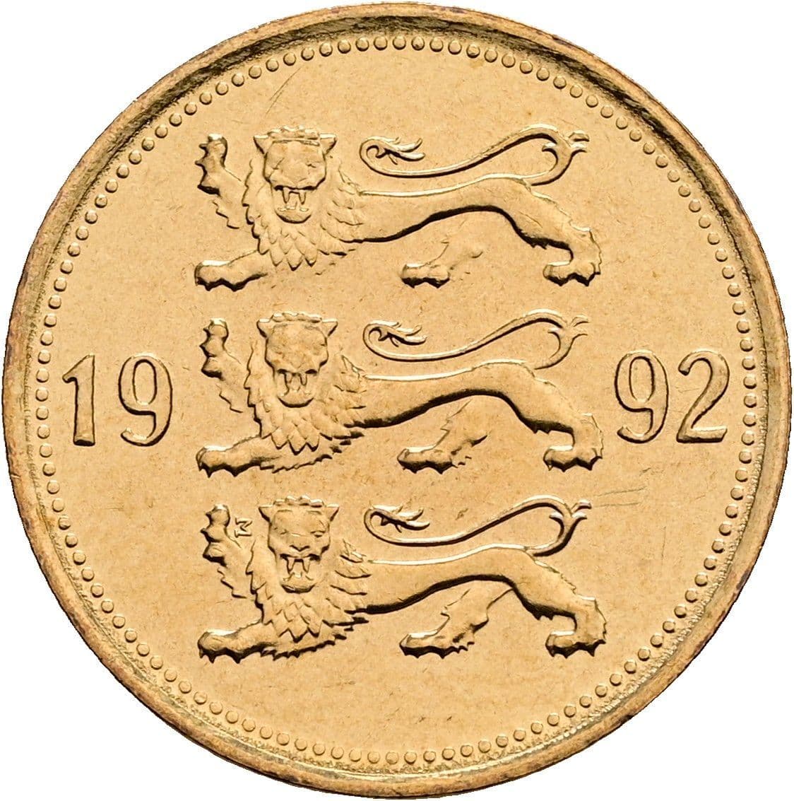 50 Senti 1992 – Rückseite
