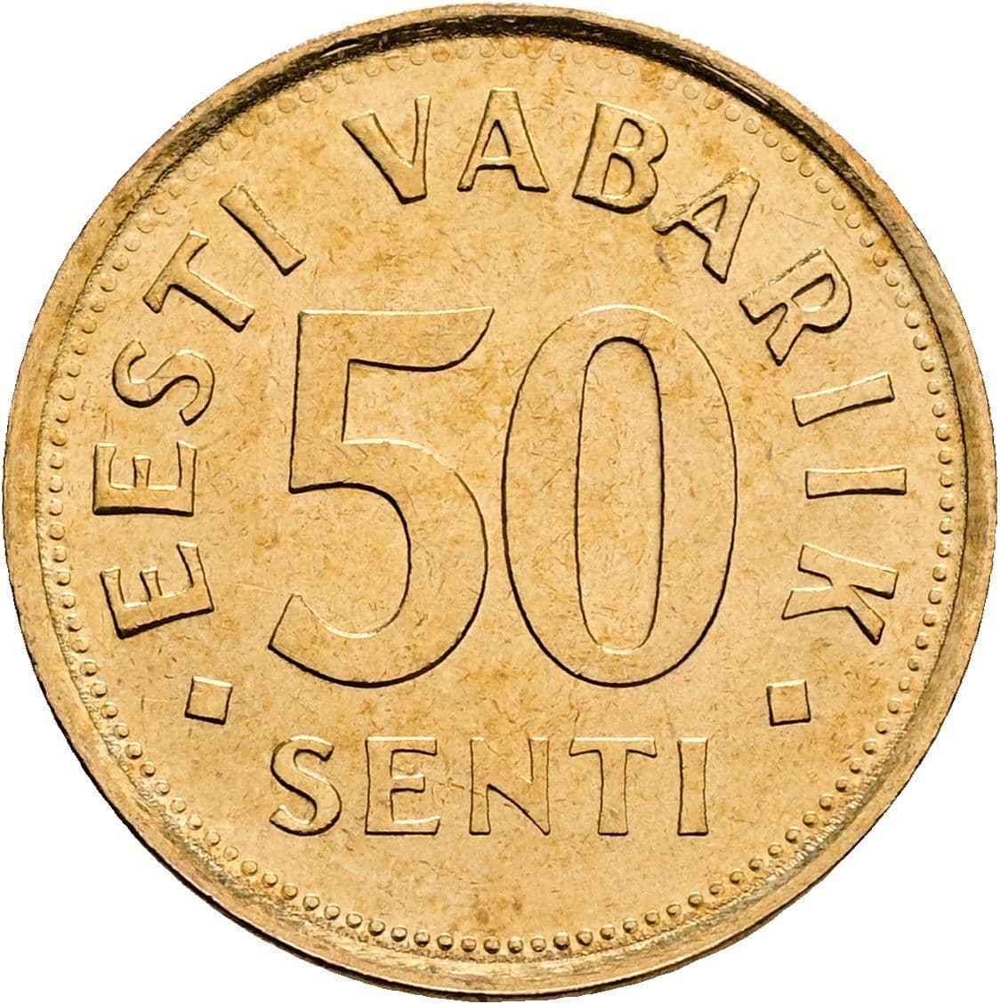 50 Senti 1992 – Vorderseite