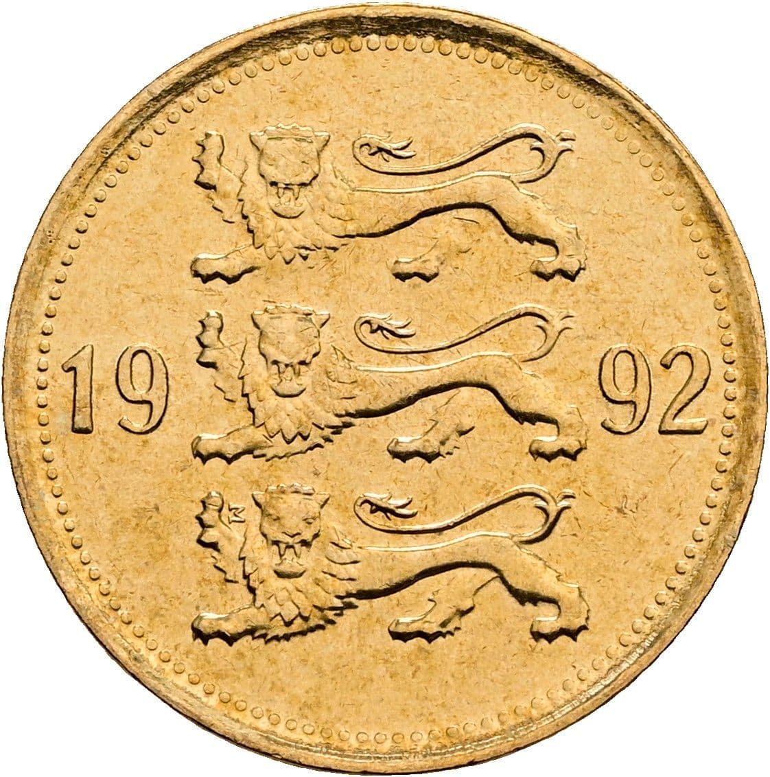 50 Senti 1992 – Rückseite