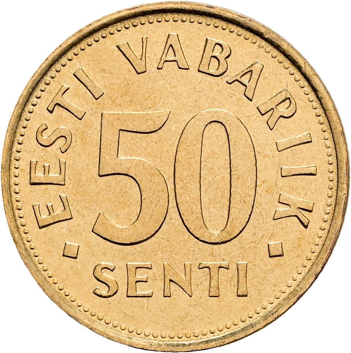 50 Senti 1992 – Vorderseite
