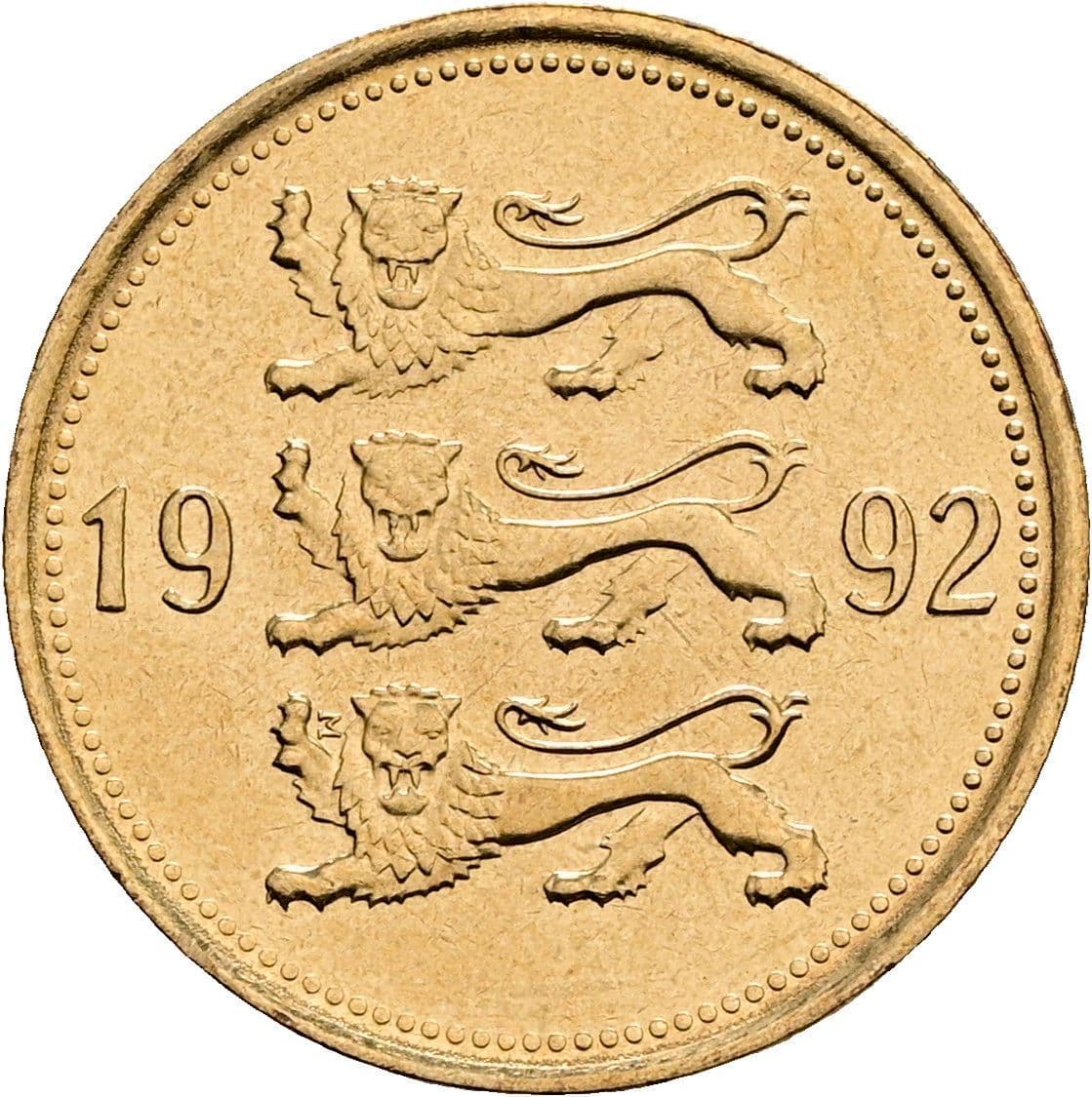 50 Senti 1992 – Rückseite
