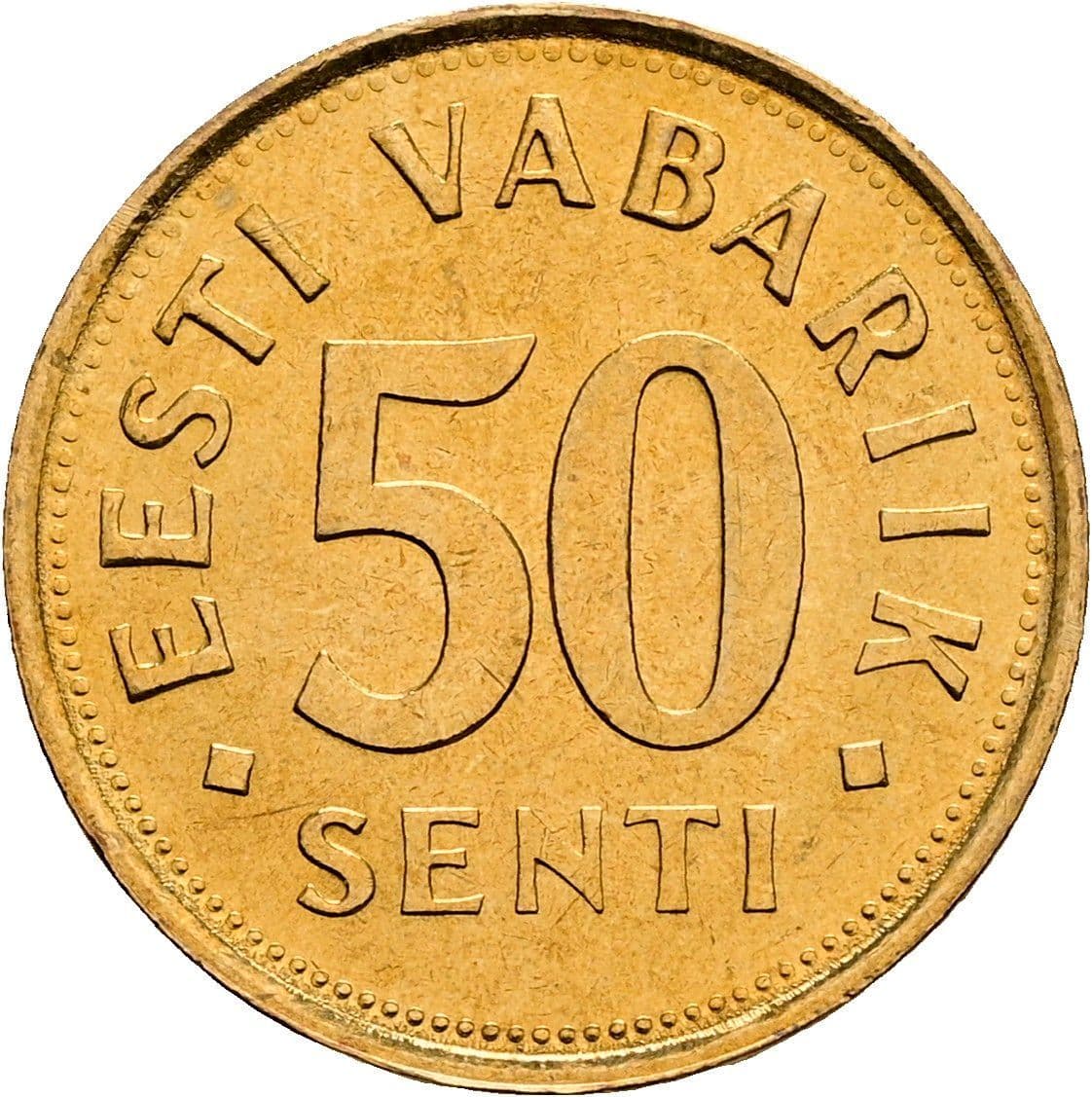 50 Senti 1992 – Vorderseite