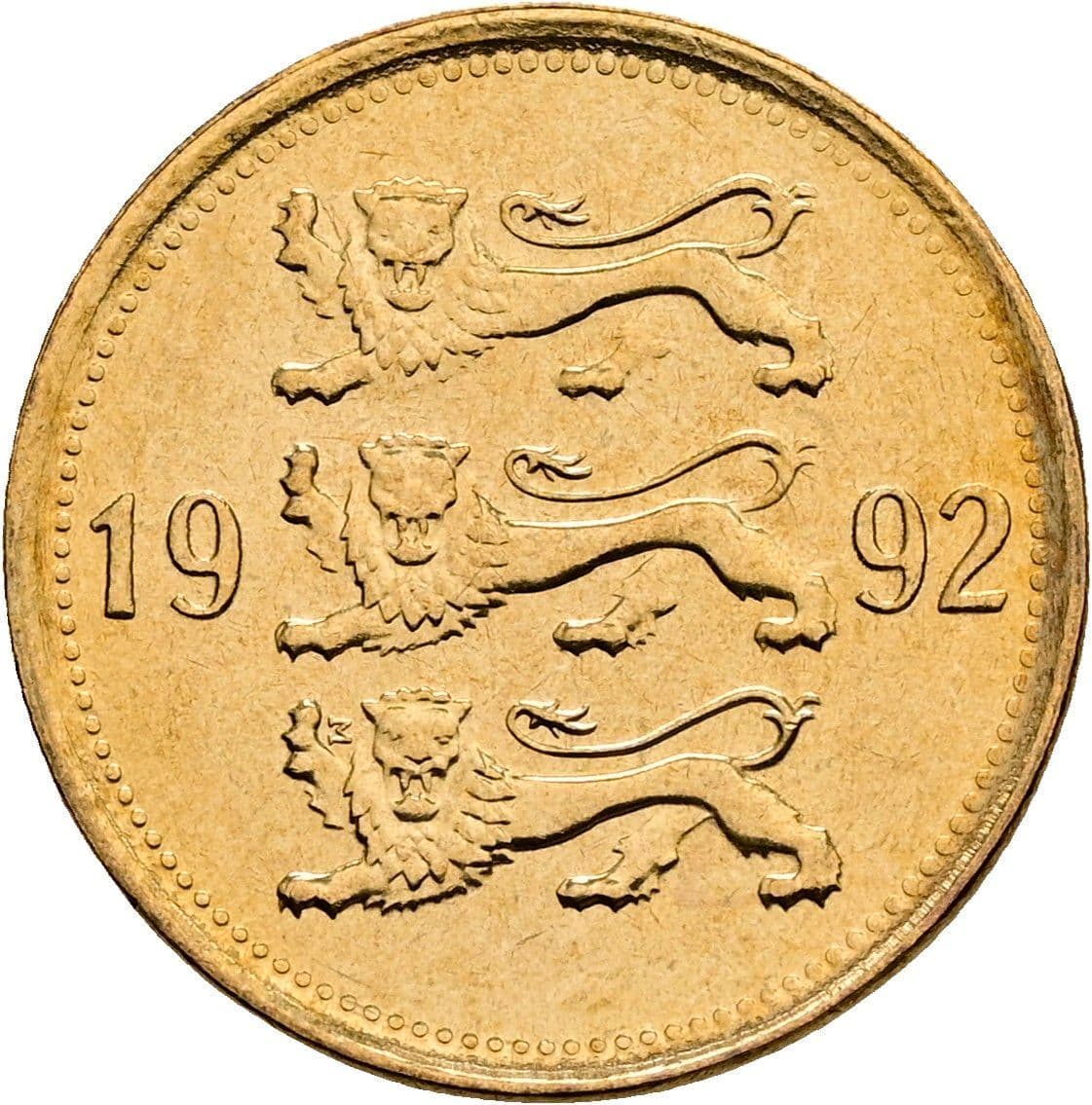 50 Senti 1992 – Rückseite