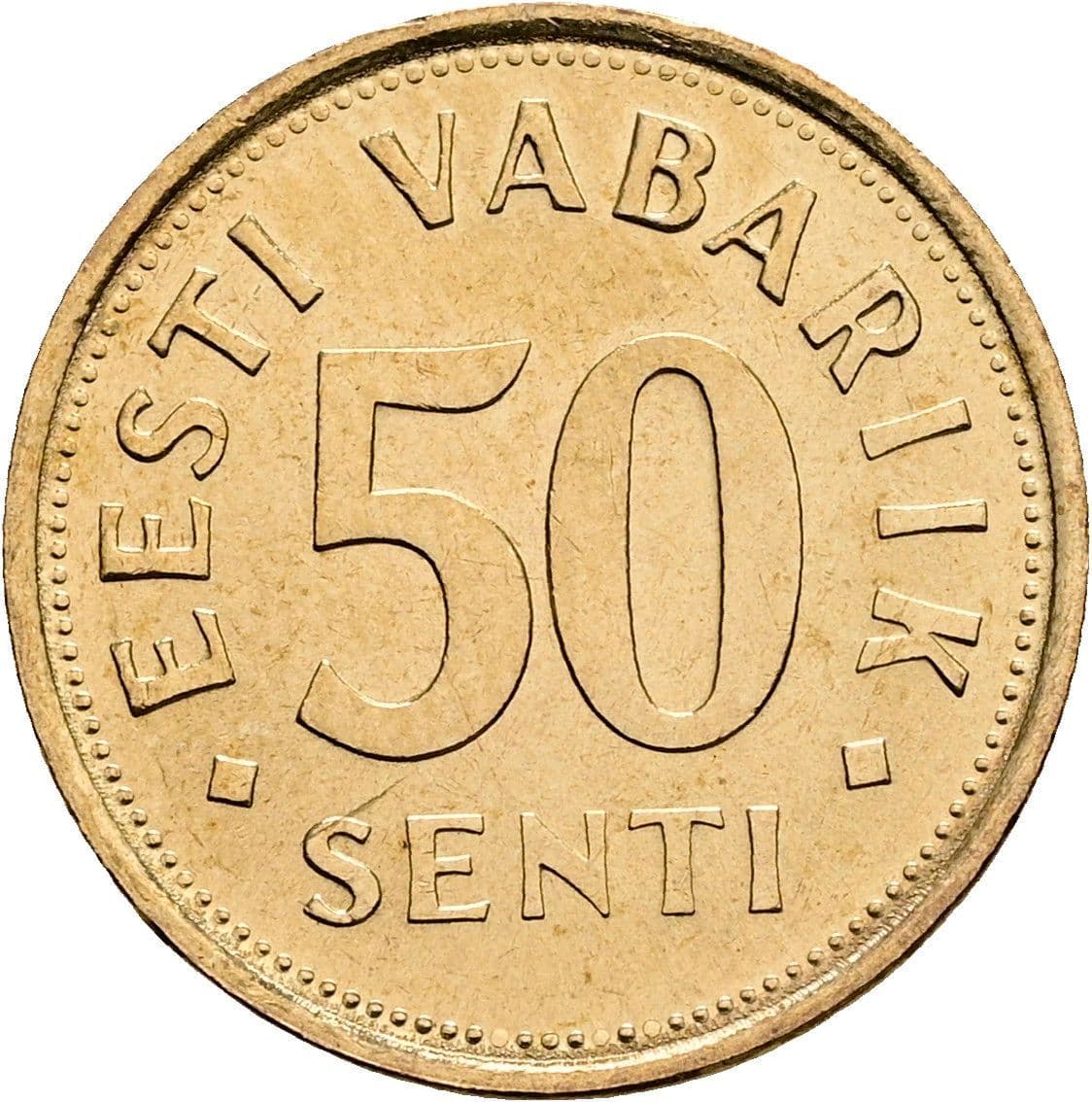 50 Senti 1992 – Vorderseite