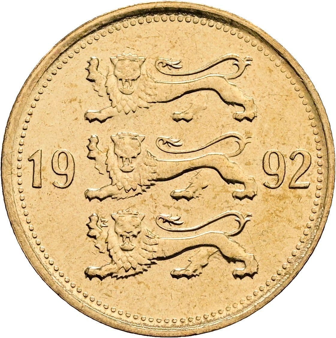 50 Senti 1992 – Rückseite