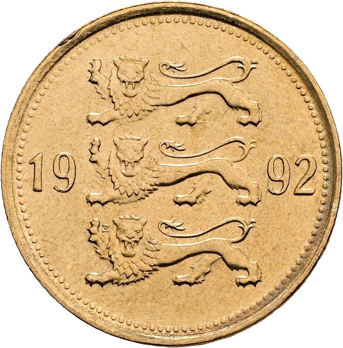 50 Senti 1992 – Rückseite