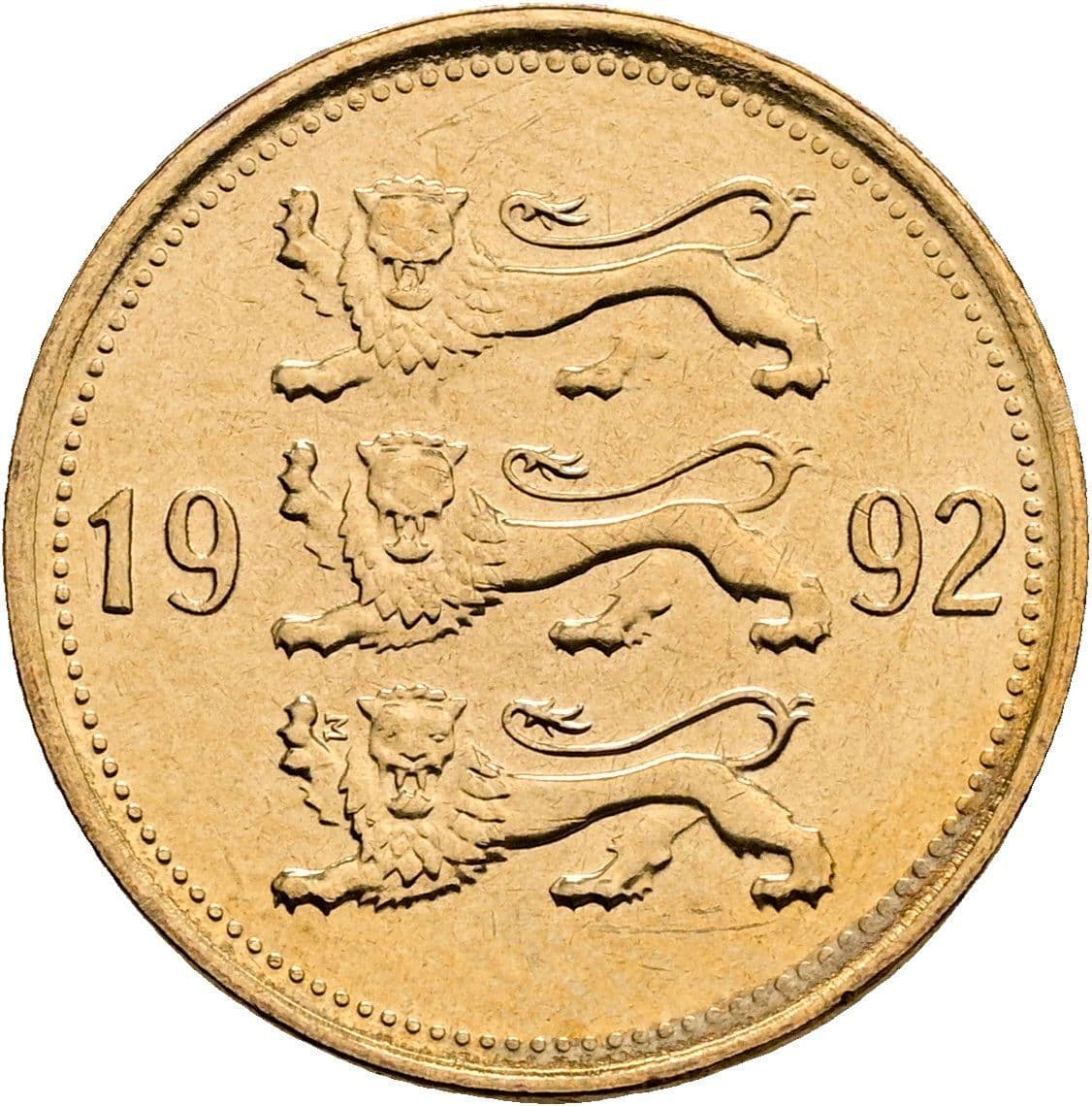 50 Senti 1992 – Rückseite