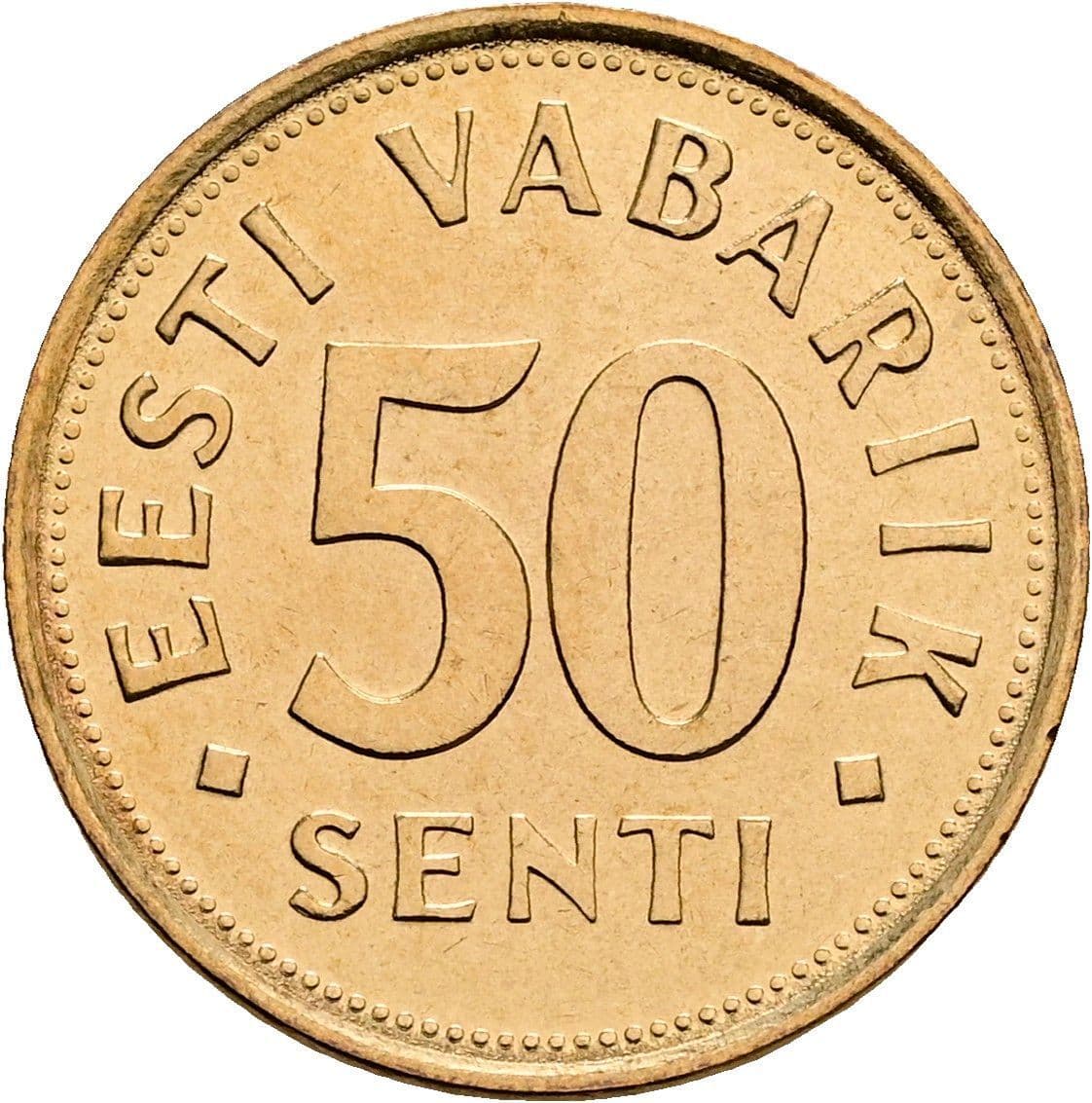 50 Senti 1992 – Vorderseite