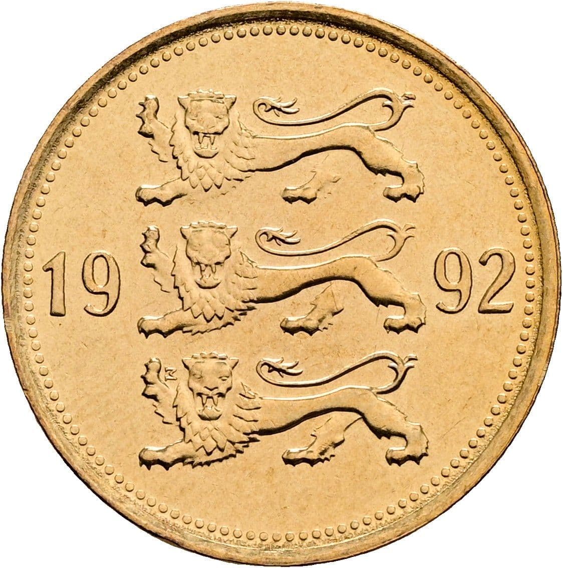 50 Senti 1992 – Rückseite